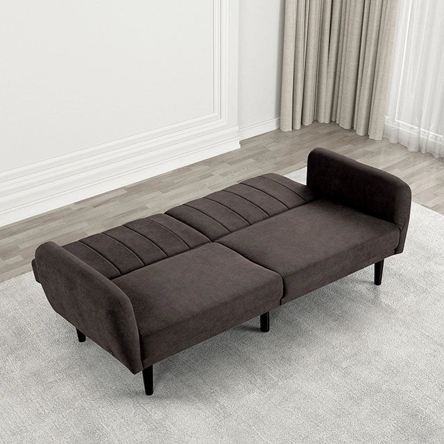 Aristide Futon Sofa Grey & Brown