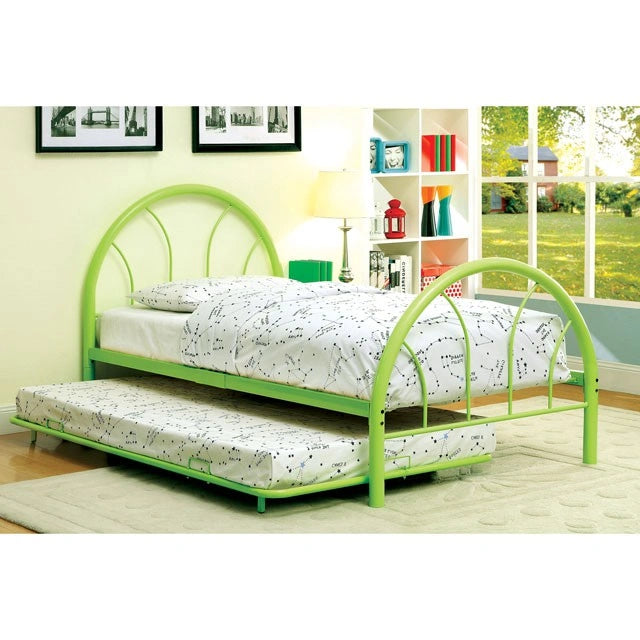 Rainbow Full Bed Black, White, Silver, Black, & Green