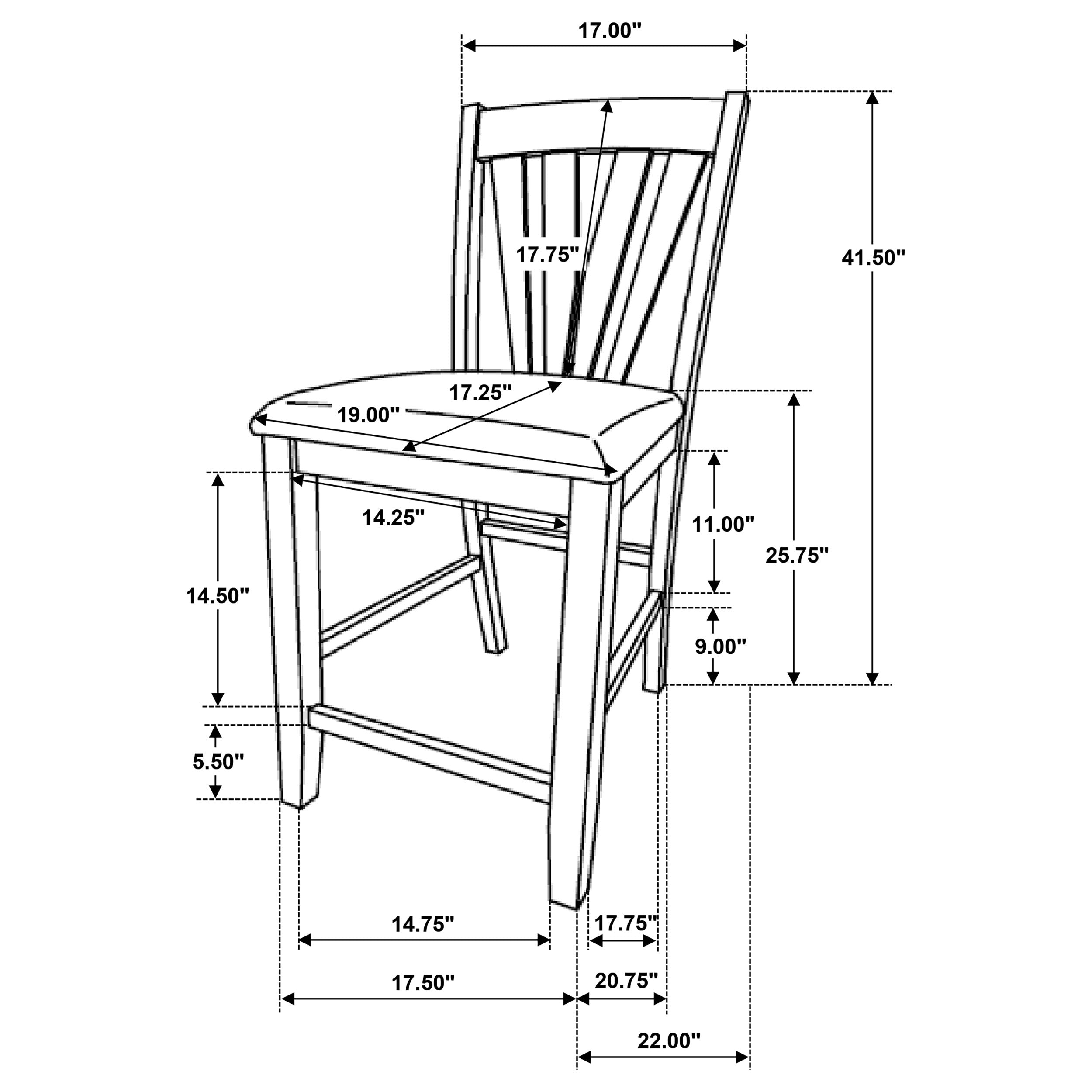 Canfield Counter Chair - Joseph's Furniture (East Orange, NJ)