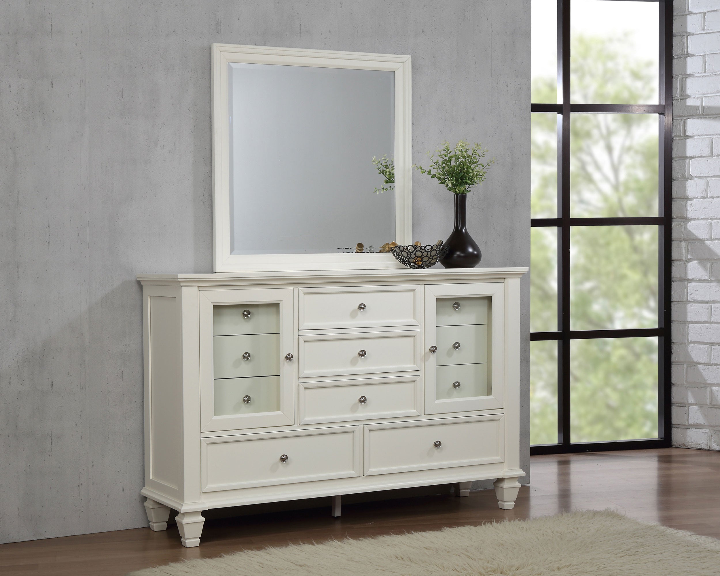 Sandy Beach Dresser with Mirror - Joseph's Furniture (East Orange, NJ)