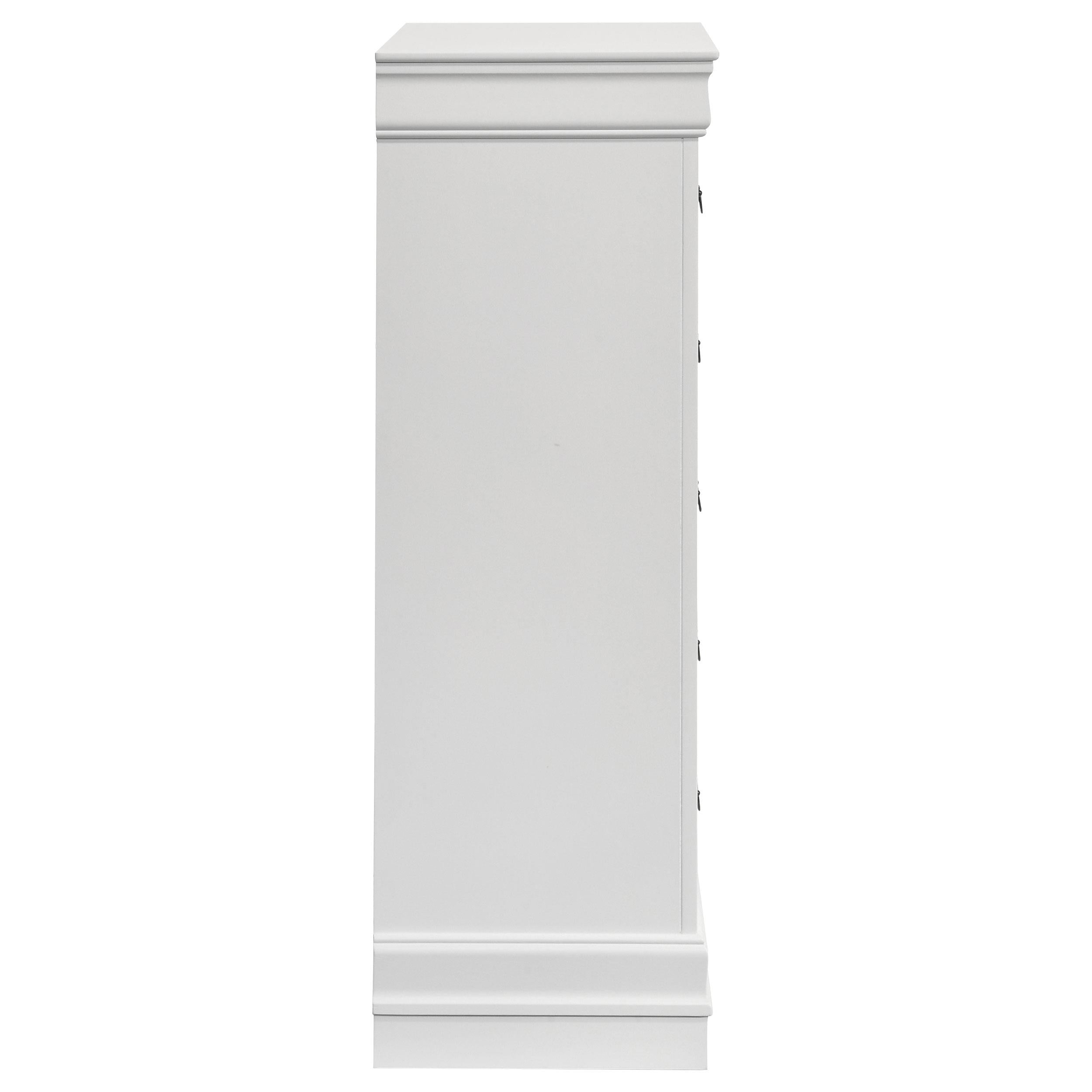 Louis Philippe 5-drawer Bedroom Chest White