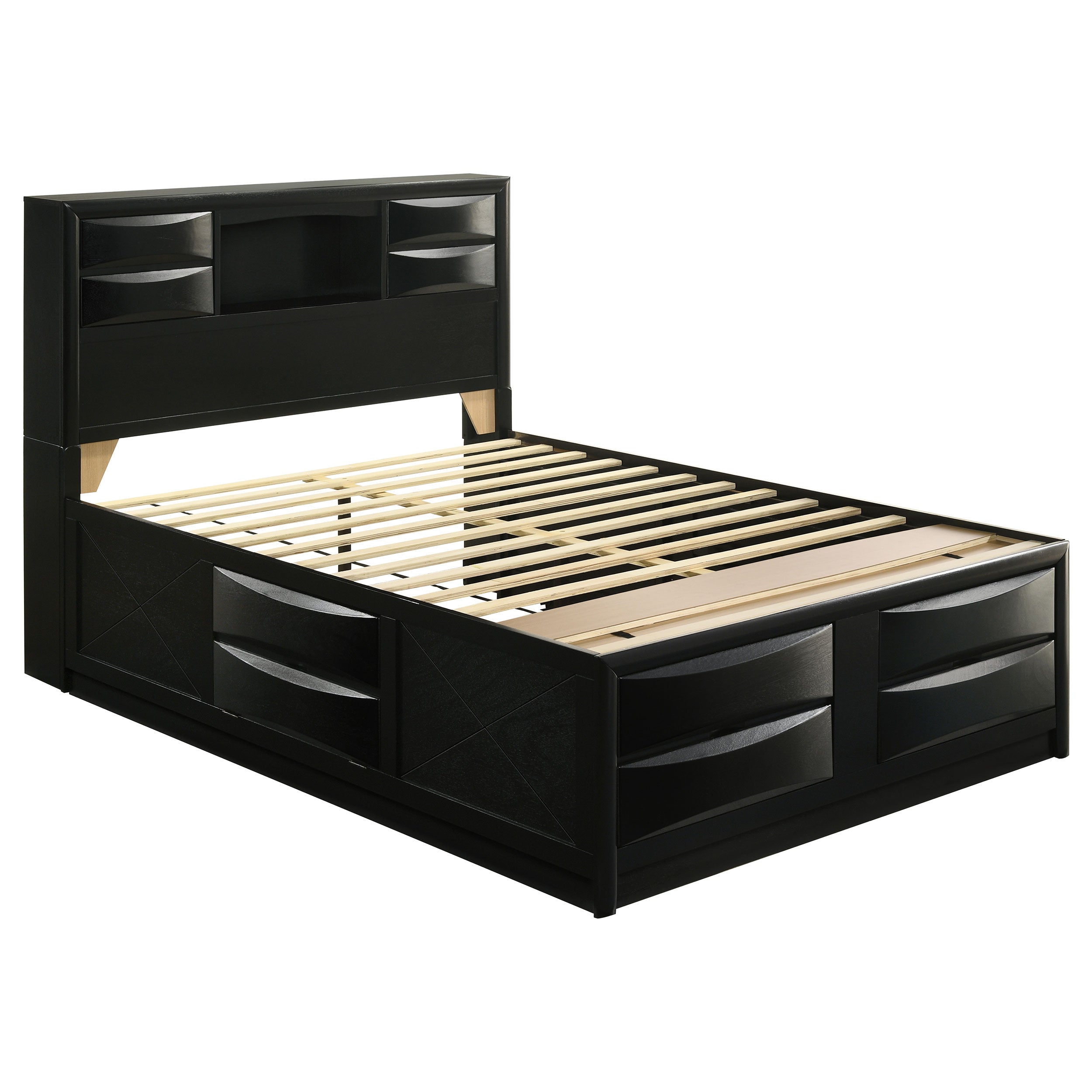 Briana Bookcase Platform Storage Bed - Joseph's Furniture (East Orange, NJ)