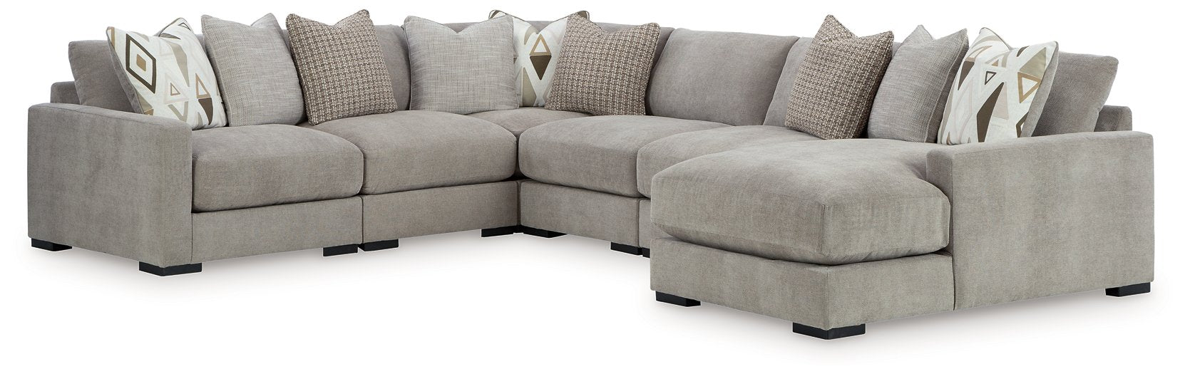 Aslan Court Sectional with Chaise - Joseph's Furniture (East Orange, NJ)