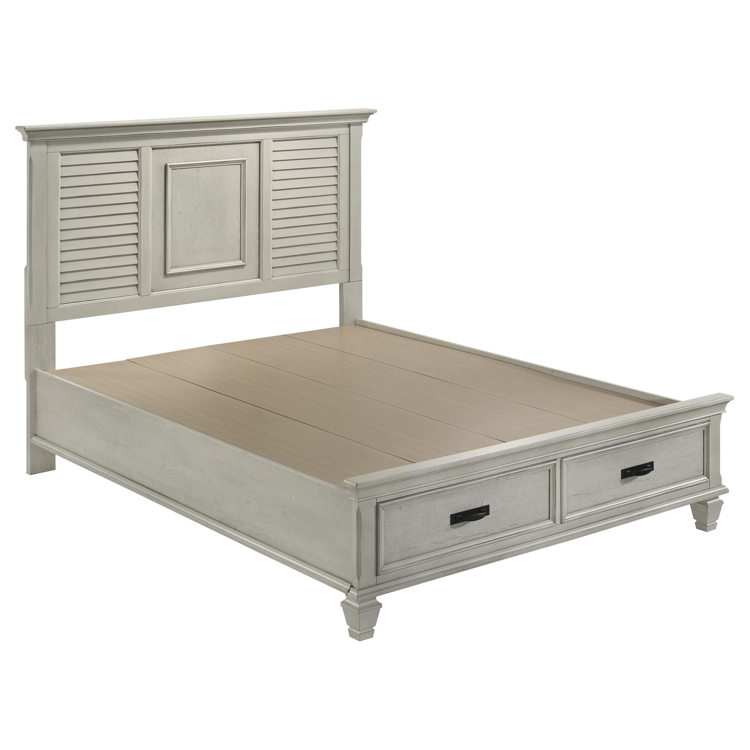 Franco Eastern King & Queen Storage Bed Antique White