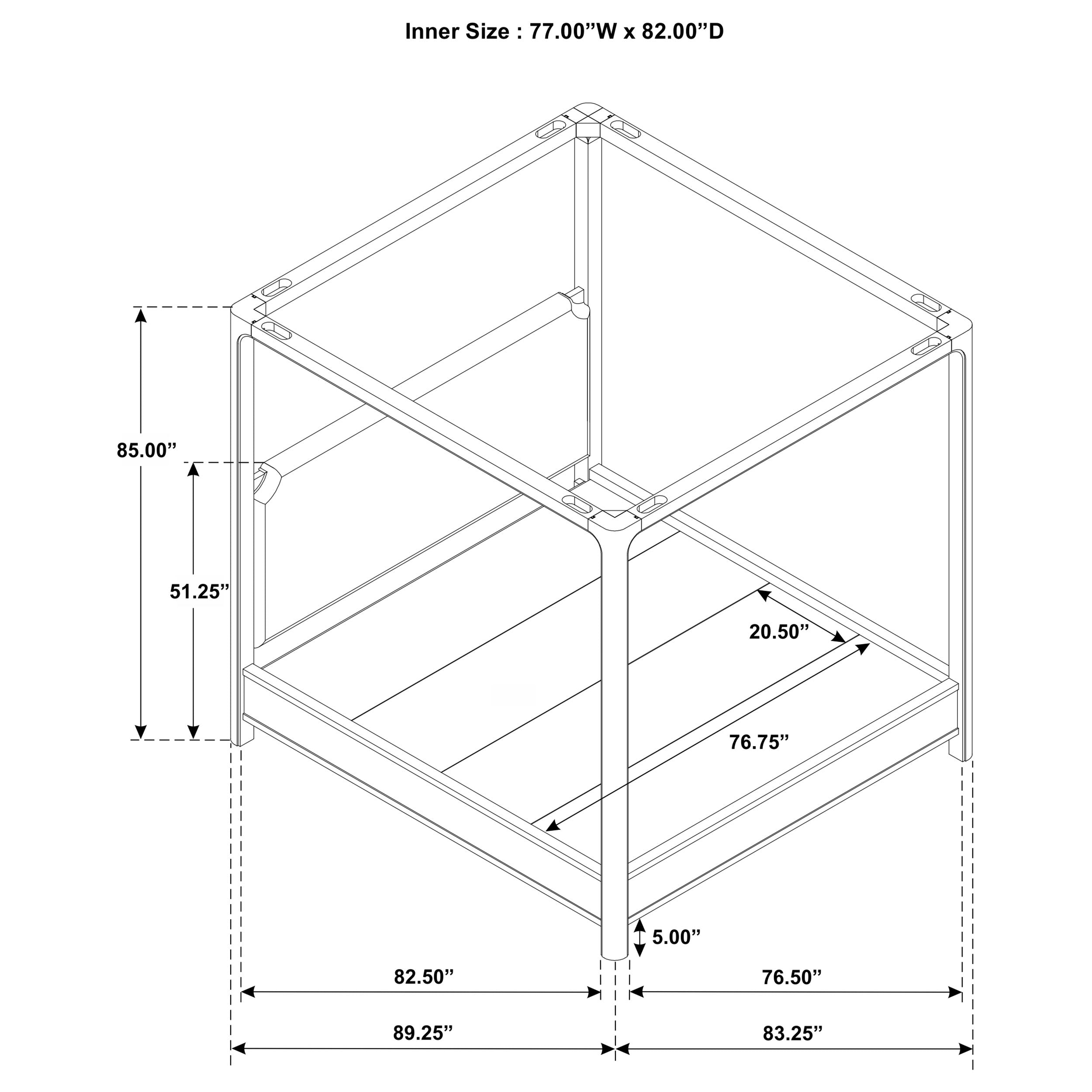 Solano Canopy Panel Platform Bed