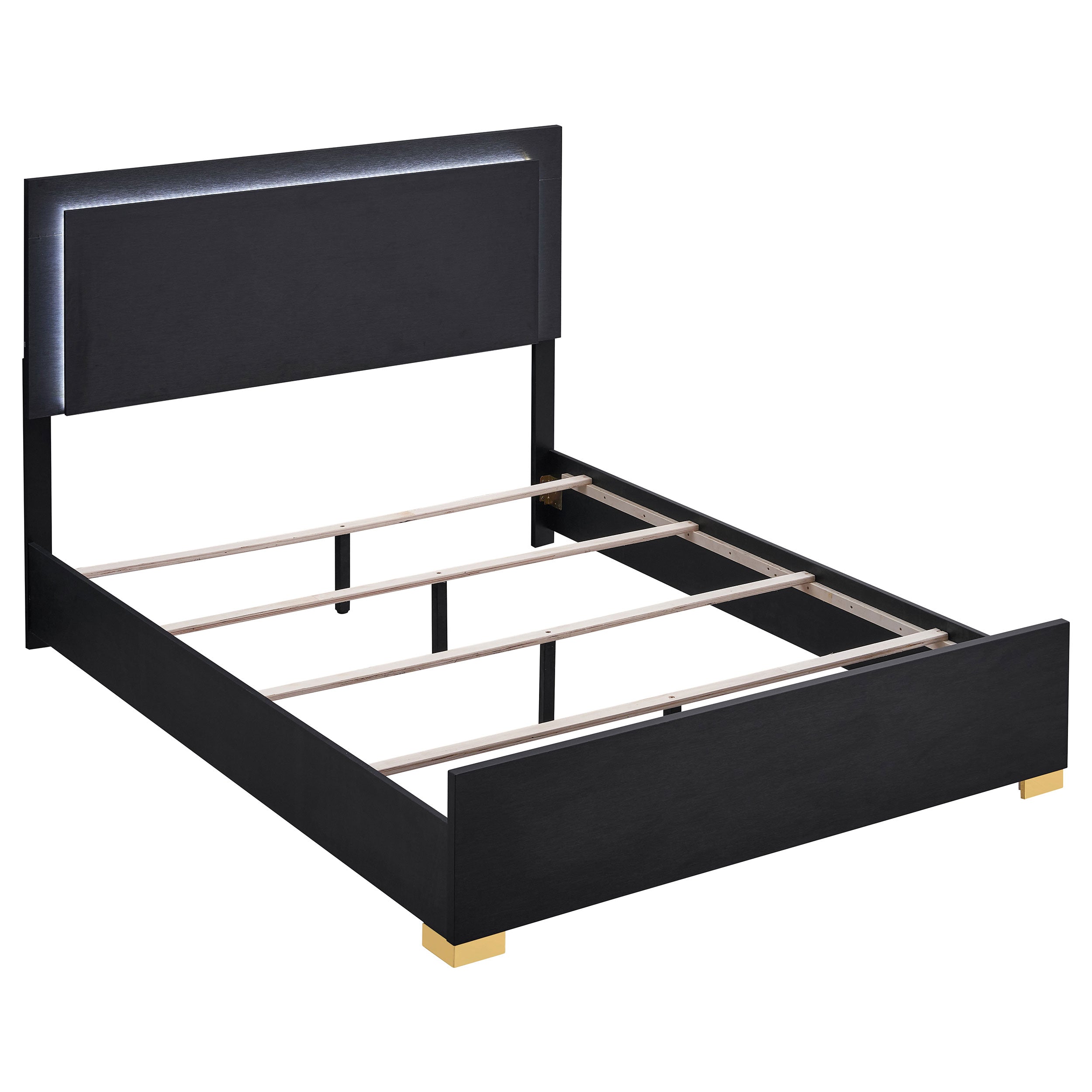 Marceline Panel Bed with LED Lighting - Joseph's Furniture (East Orange, NJ)