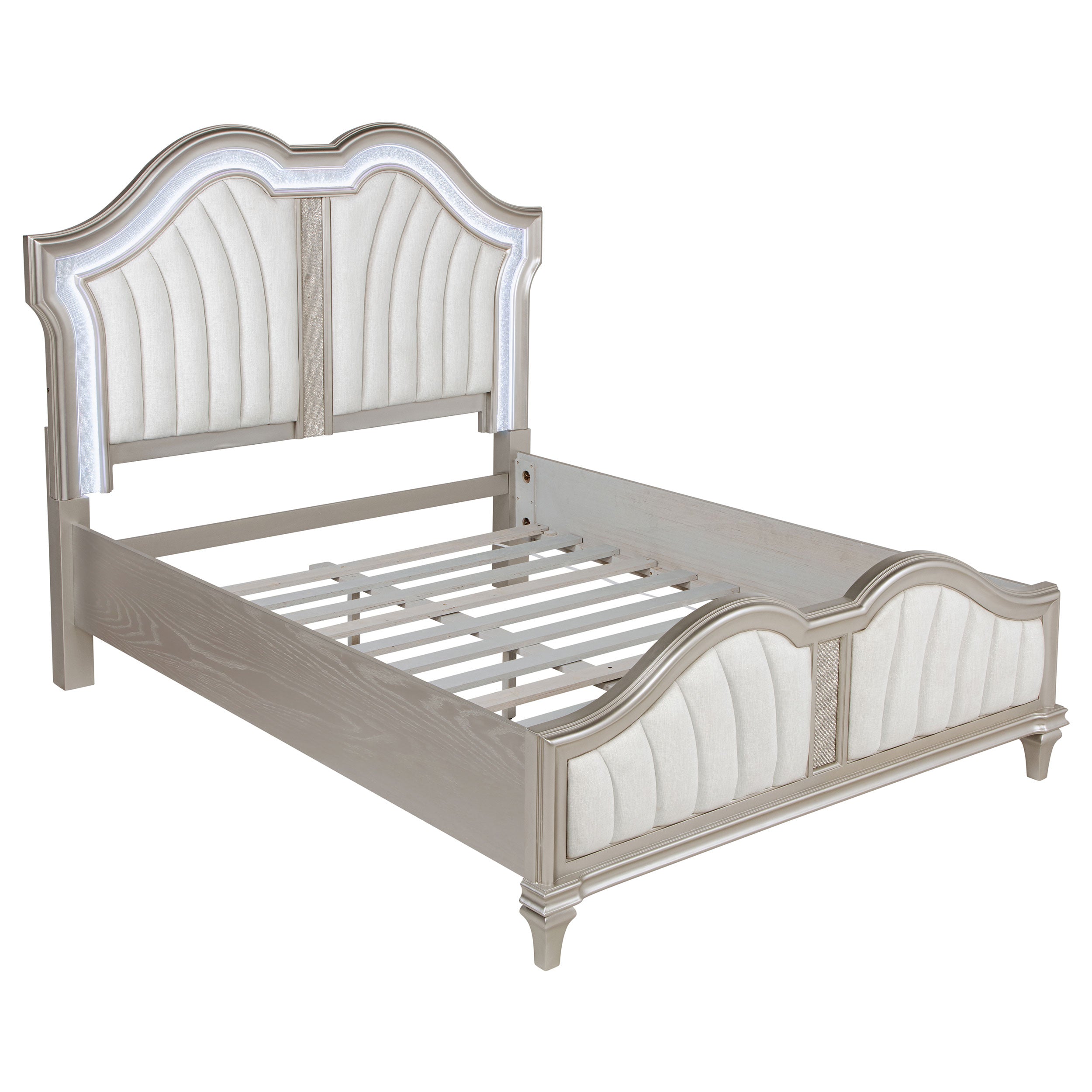 Evangeline Panel Bed with LED Lighting - Joseph's Furniture (East Orange, NJ)