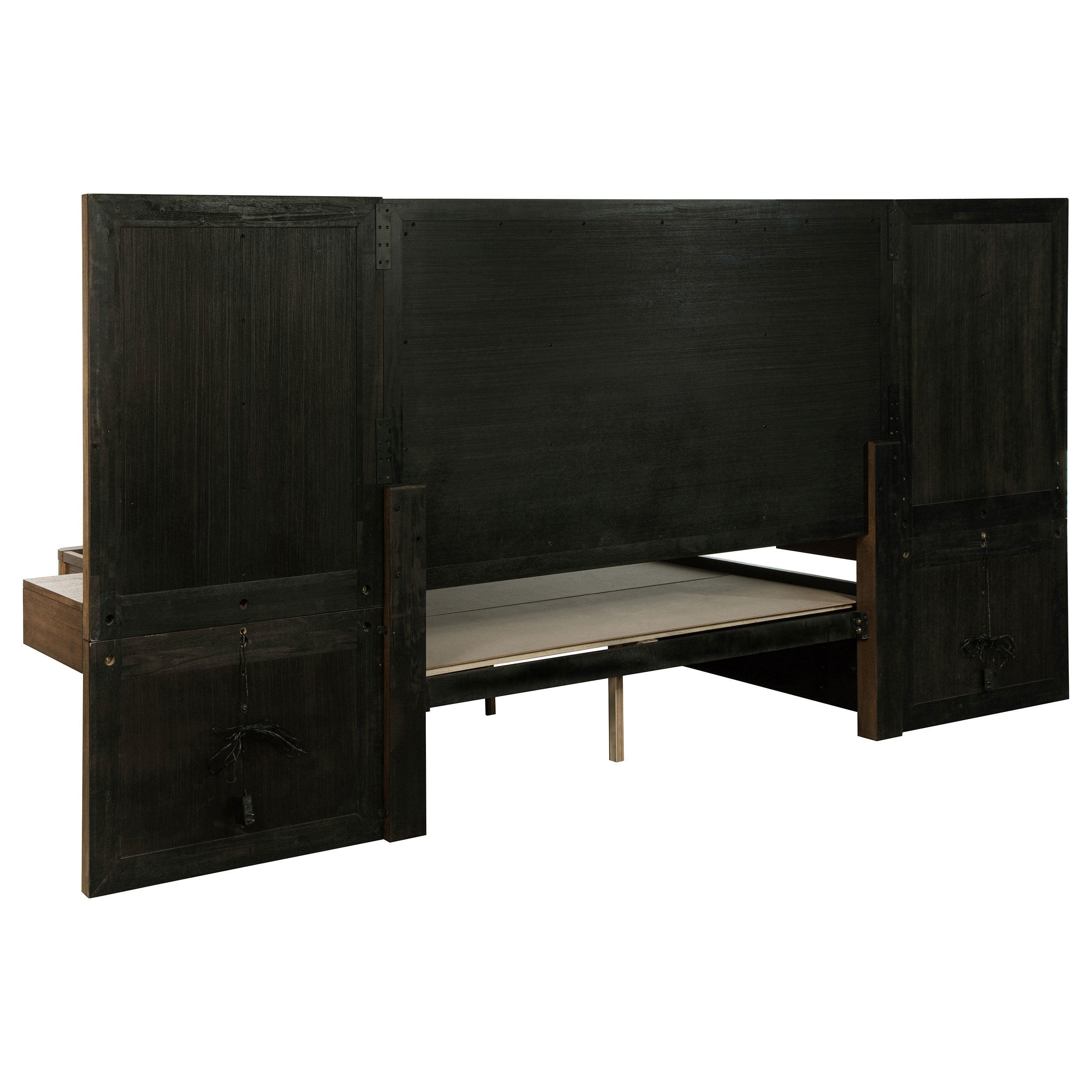 Terrace Wall Panel Platform Storage Bed with Attached Nightstands - Joseph's Furniture (East Orange, NJ)