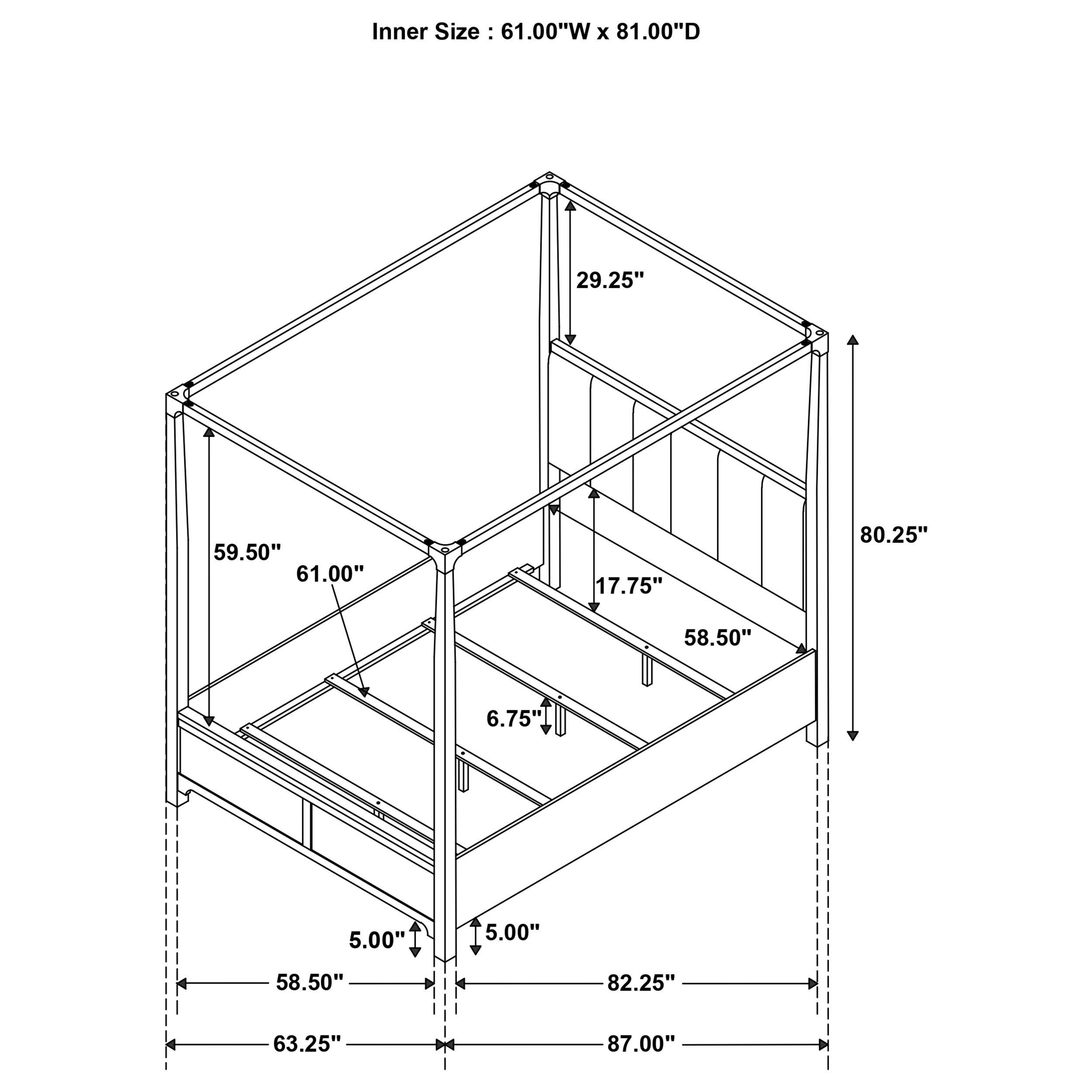 Gran Park Canopy Panel Bed