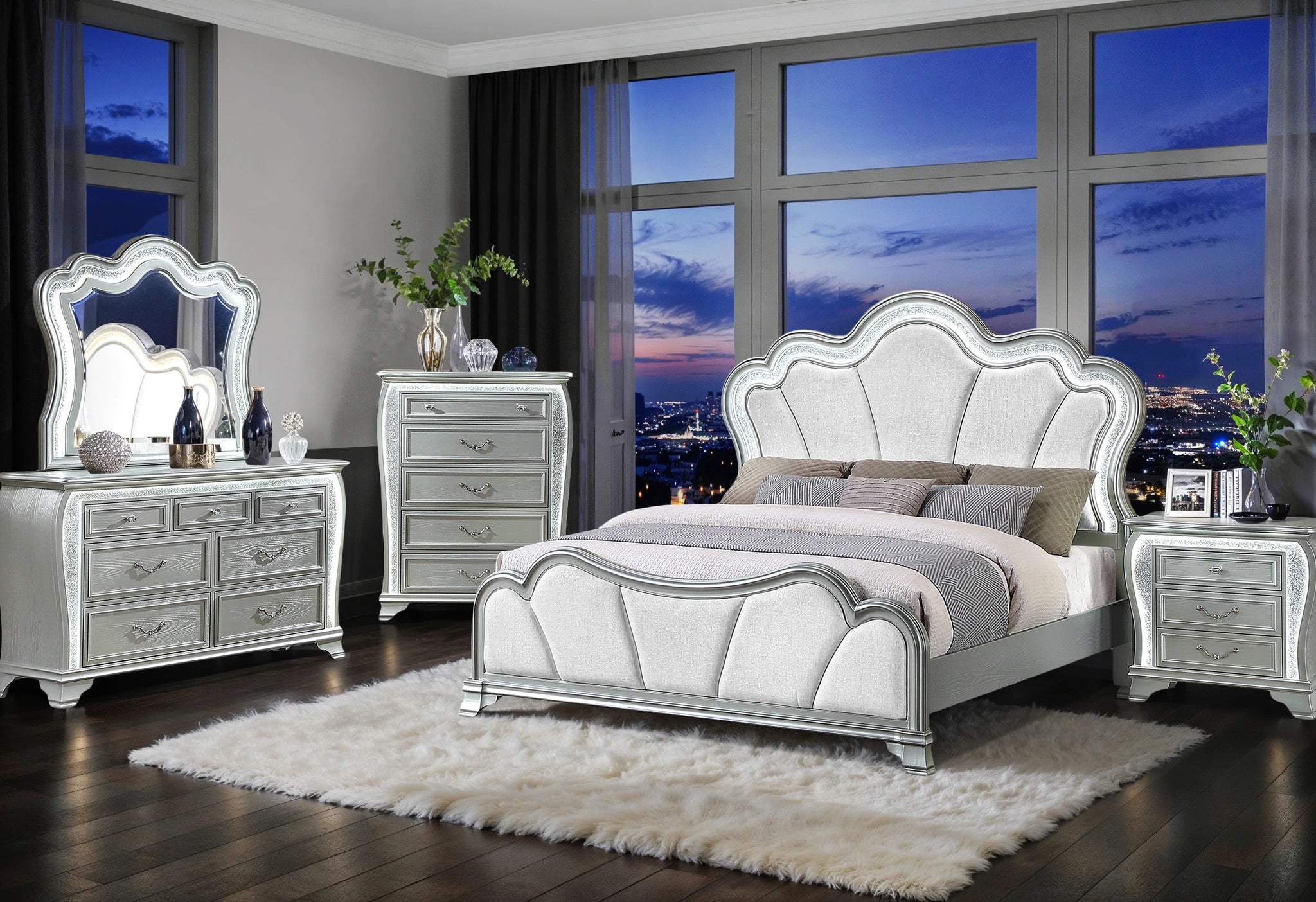 Aria Silver Chest with LED