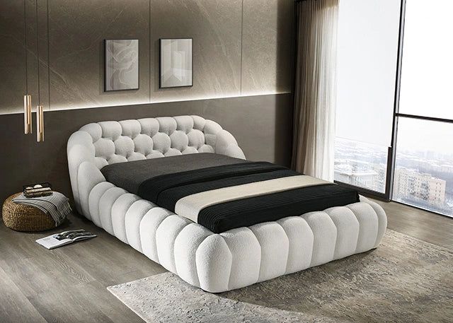 Newquay E.King & Queen Bed White, Grey, & Black