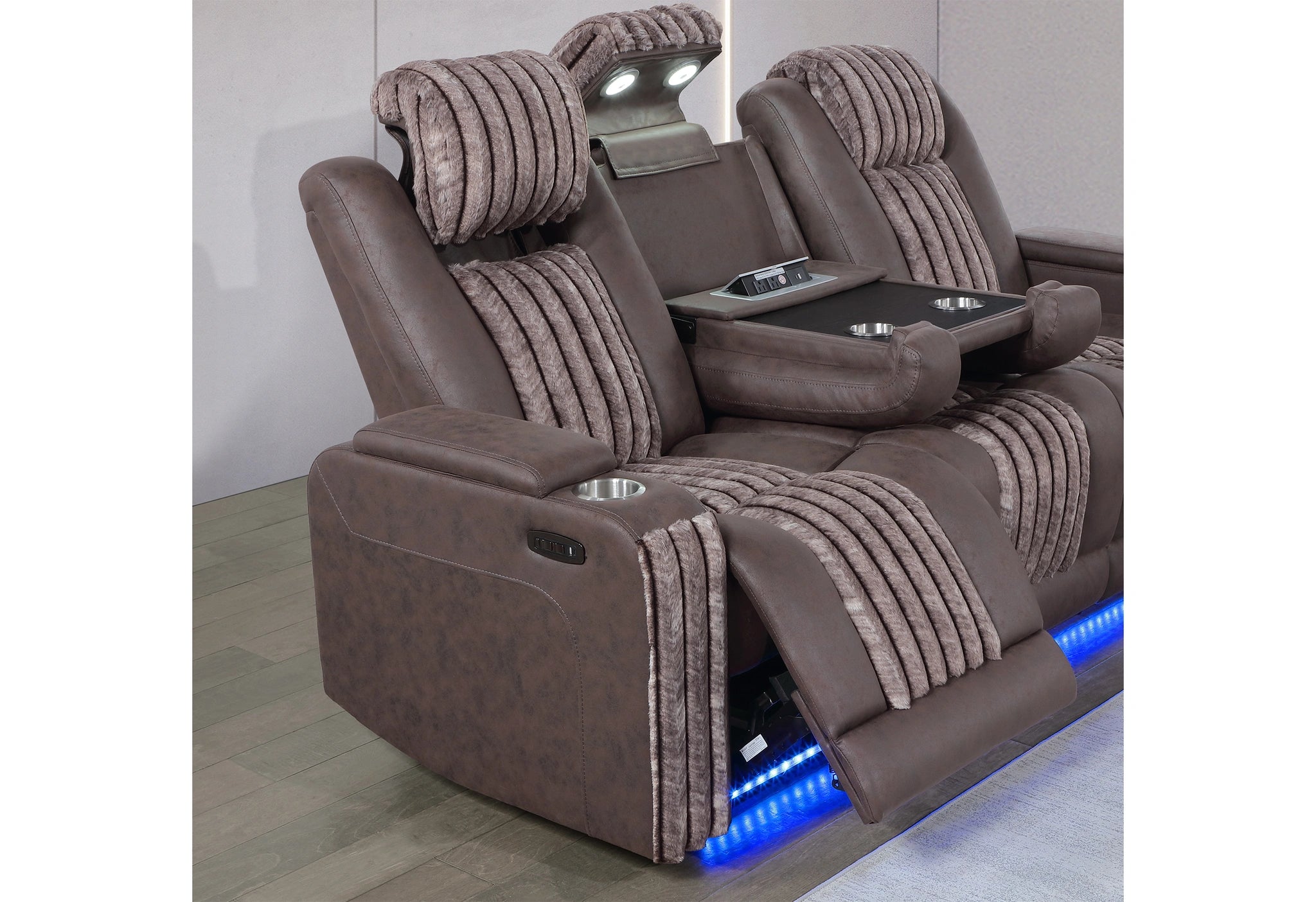 U8000 Pwr Rec Sofa with PHR, Ddt, Reading and LED