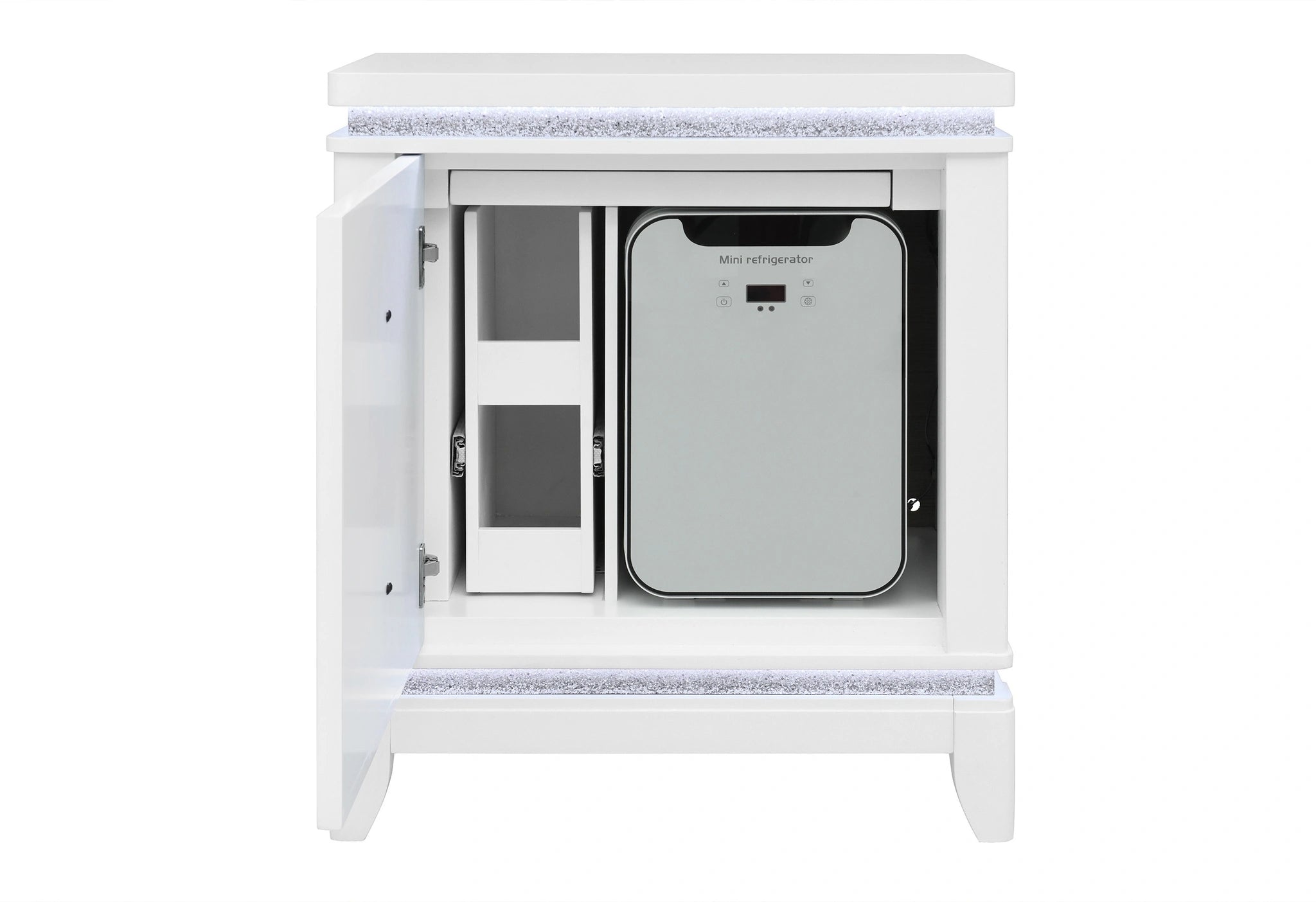 Alina White Bed Group with LED, Cooler, Speaker and USB