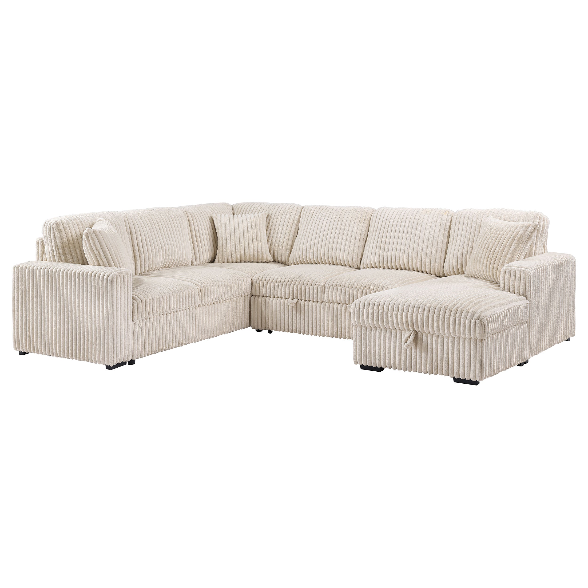 Devonshire Pull-Out Sleeper Sectional Sofa - Joseph's Furniture (East Orange, NJ)