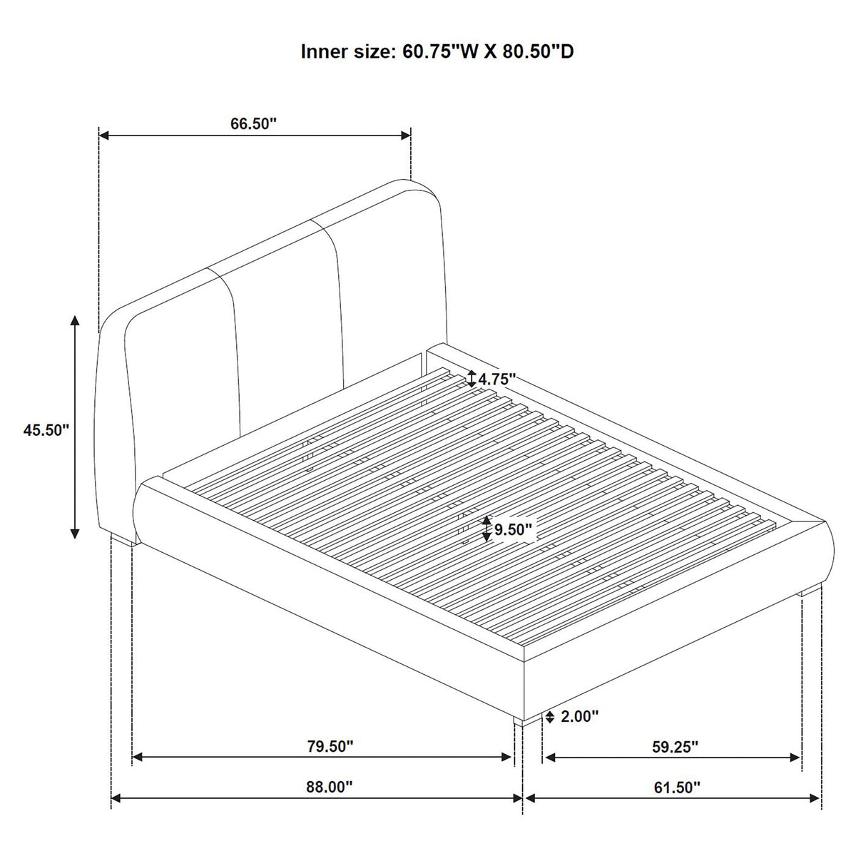 Mokena Panel Platform Bed
