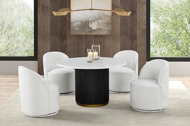Varde 5 Pc Dining Table Set White