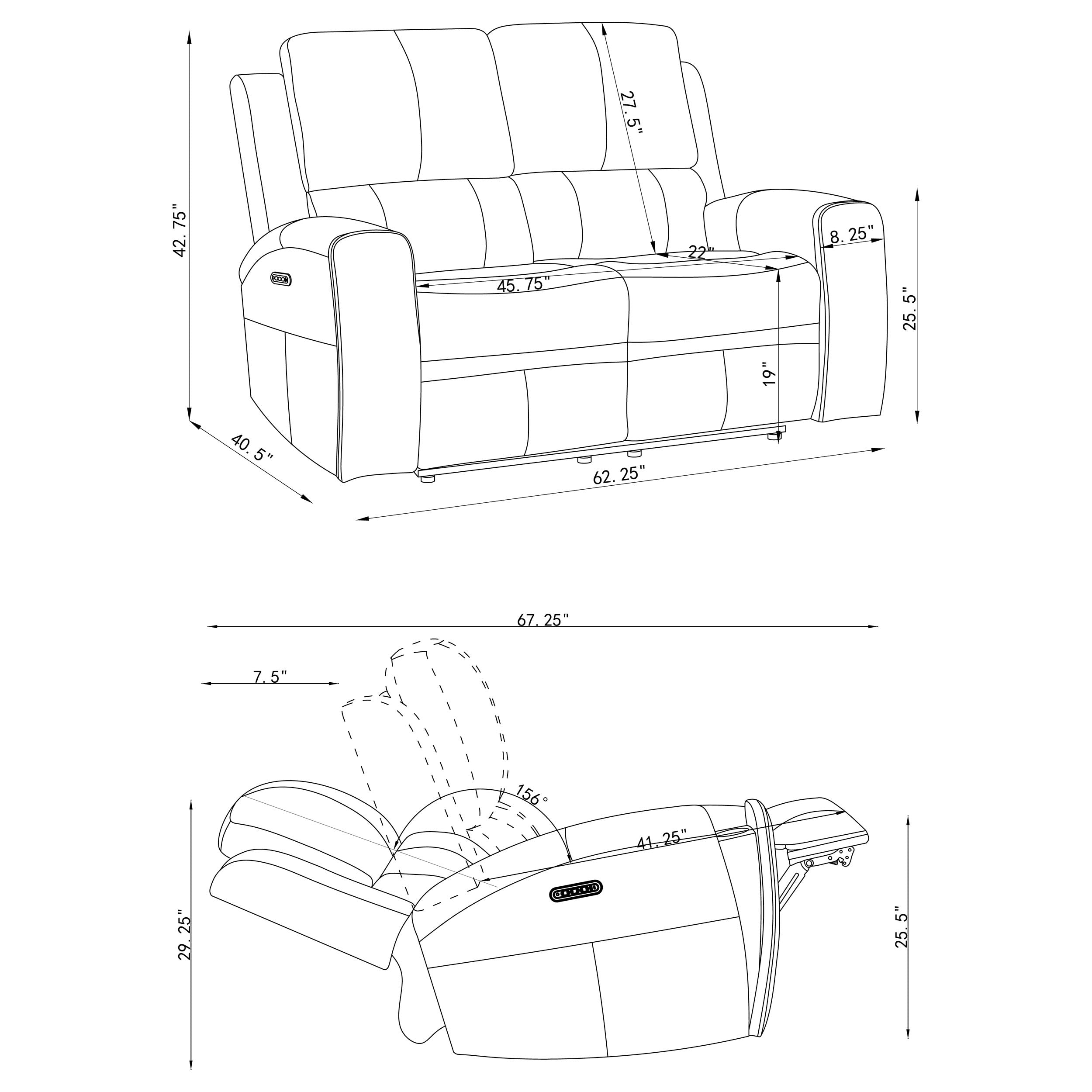 Brickston Triple Power Reclining Sofa Set