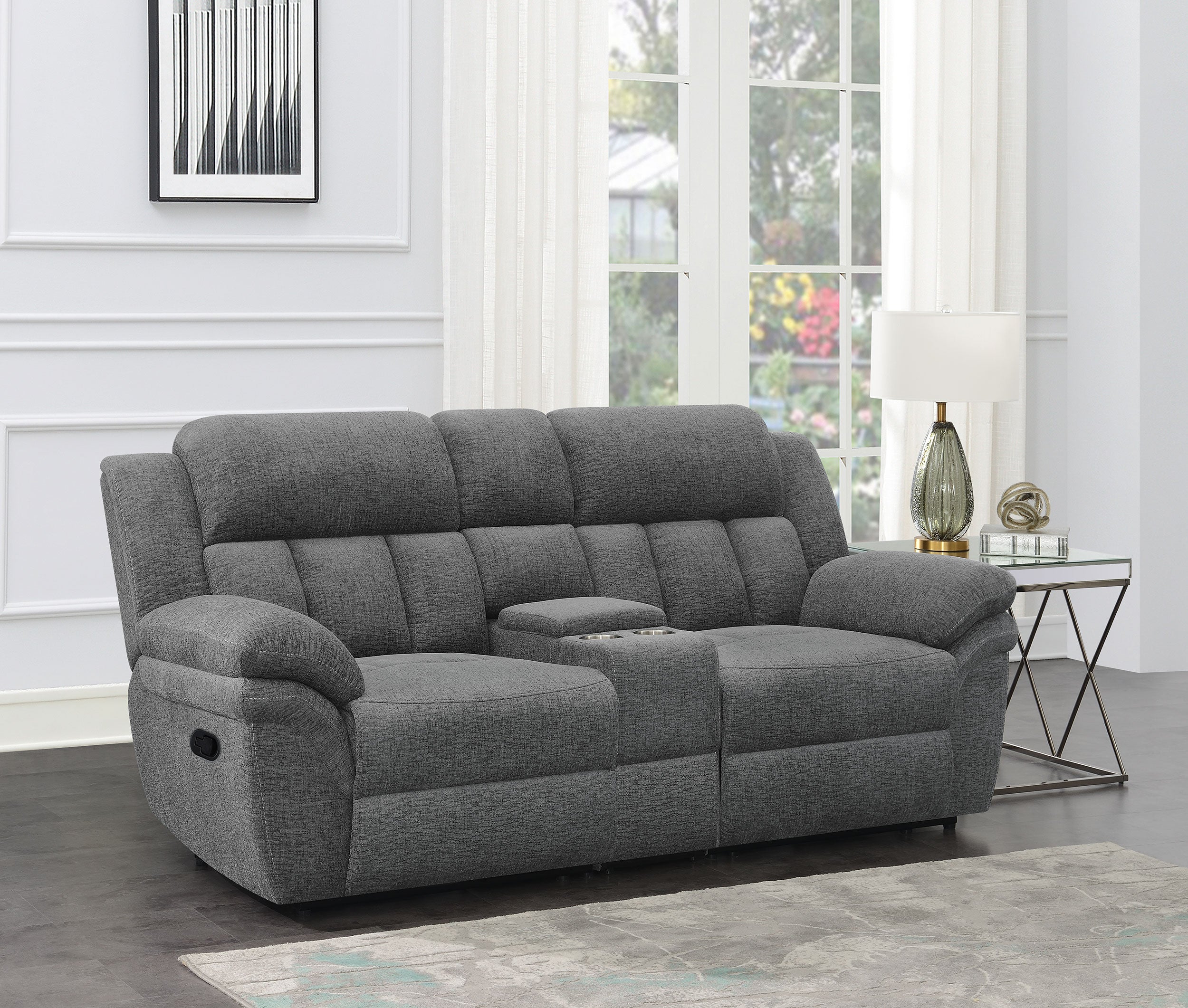 Bahrain Reclining Loveseat - Joseph's Furniture (East Orange, NJ)