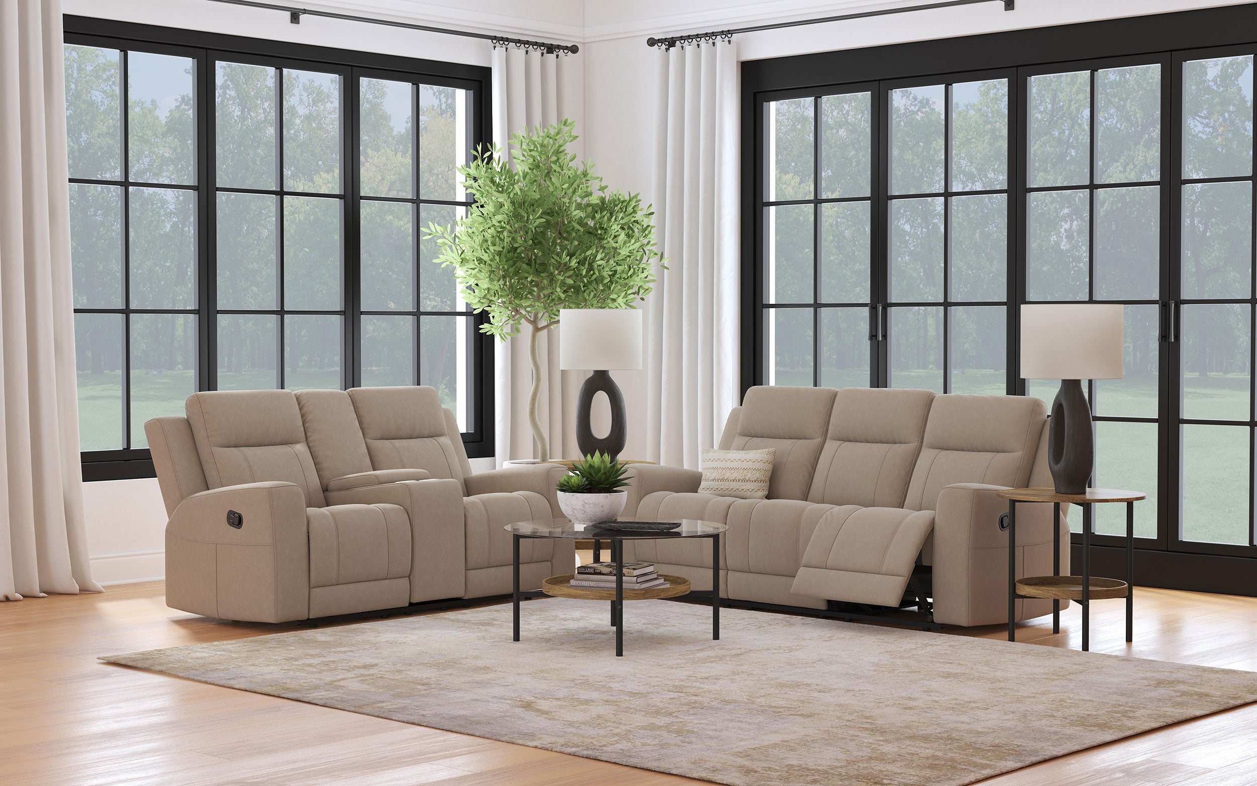 Brentwood Reclining Sofa Set - Joseph's Furniture (East Orange, NJ)