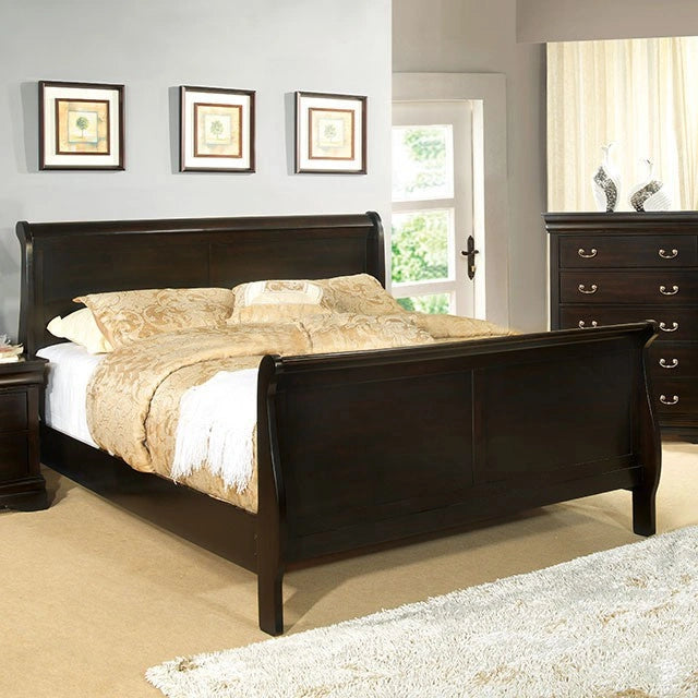 Louis Philippe Full Bed Expresso & White