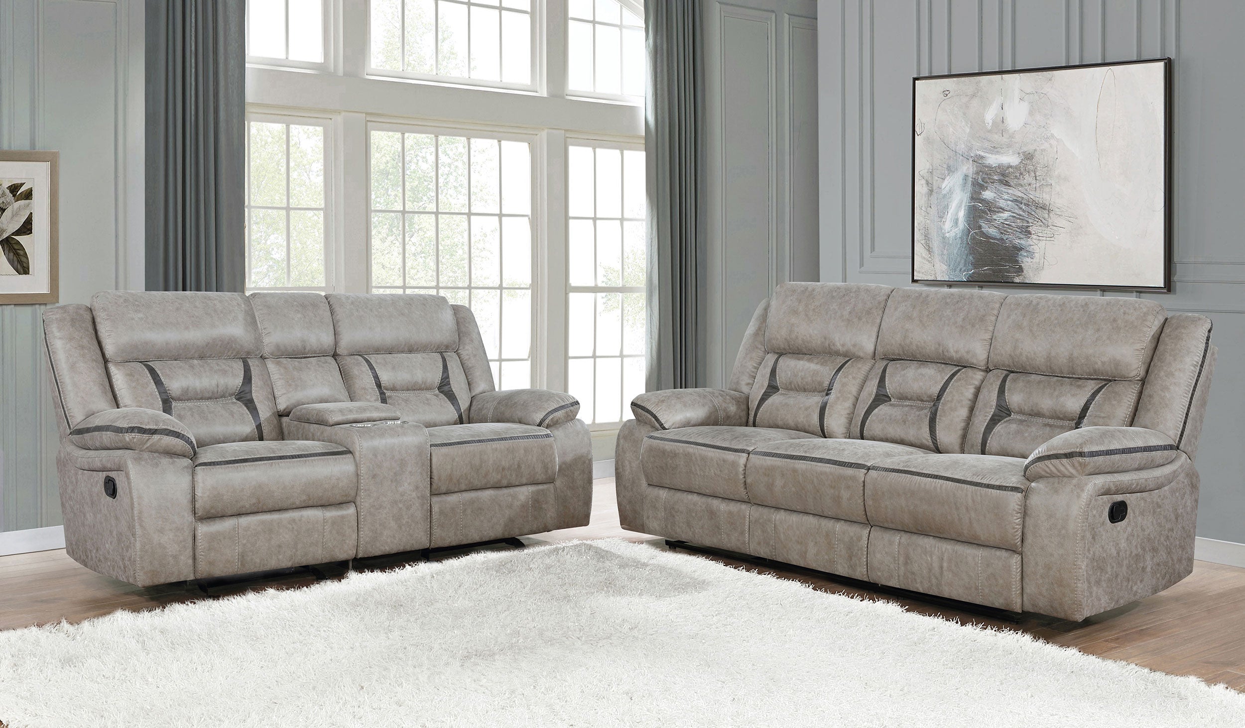Greer Reclining Sofa Set - Joseph's Furniture (East Orange, NJ)