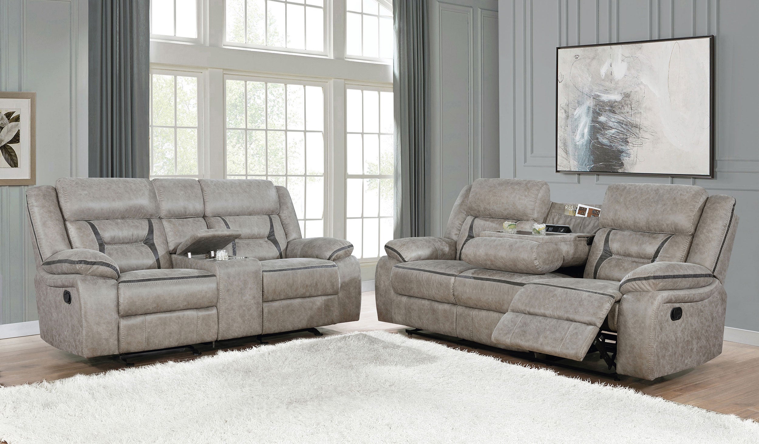 Greer Reclining Sofa Set - Joseph's Furniture (East Orange, NJ)