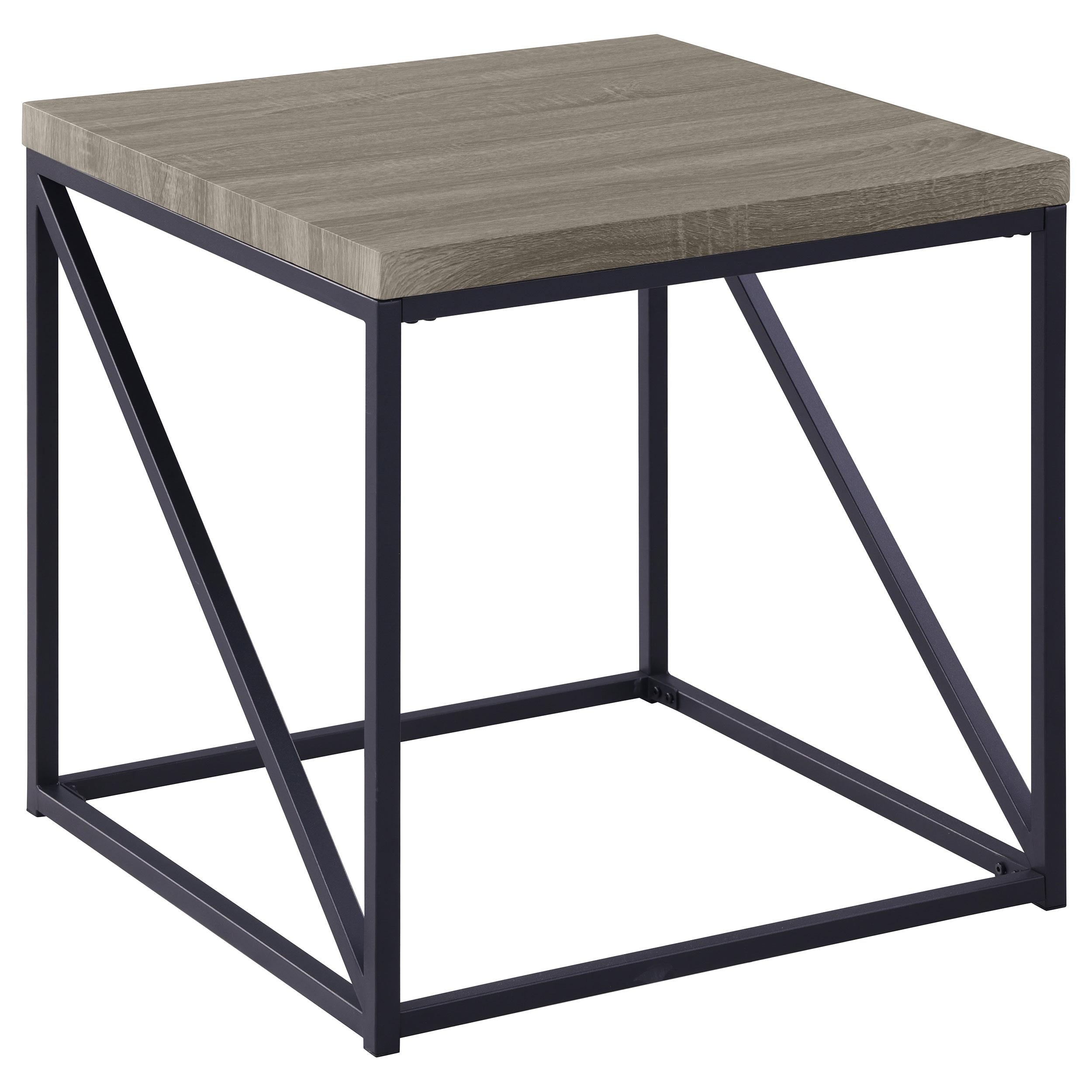 Birdie Square End Table Sonoma Grey