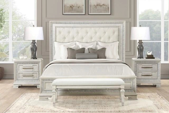 Stella Mia 4 Pc 5 Pc Queen Bedroom Set White