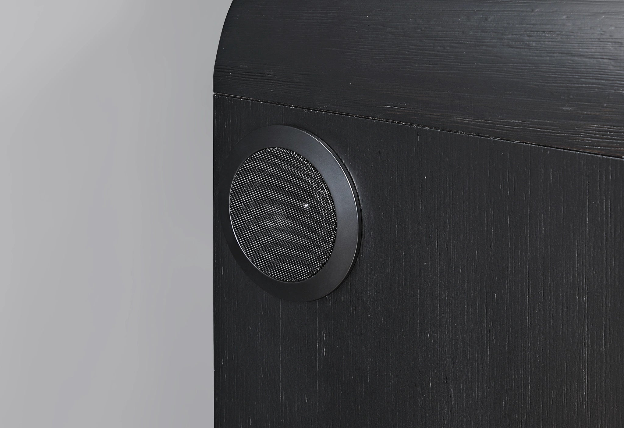 Beckett White/Black Nightstand with LED, Cooler and Speaker