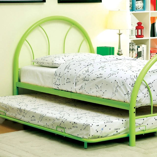Rainbow Full Bed Black, White, Silver, Black, & Green