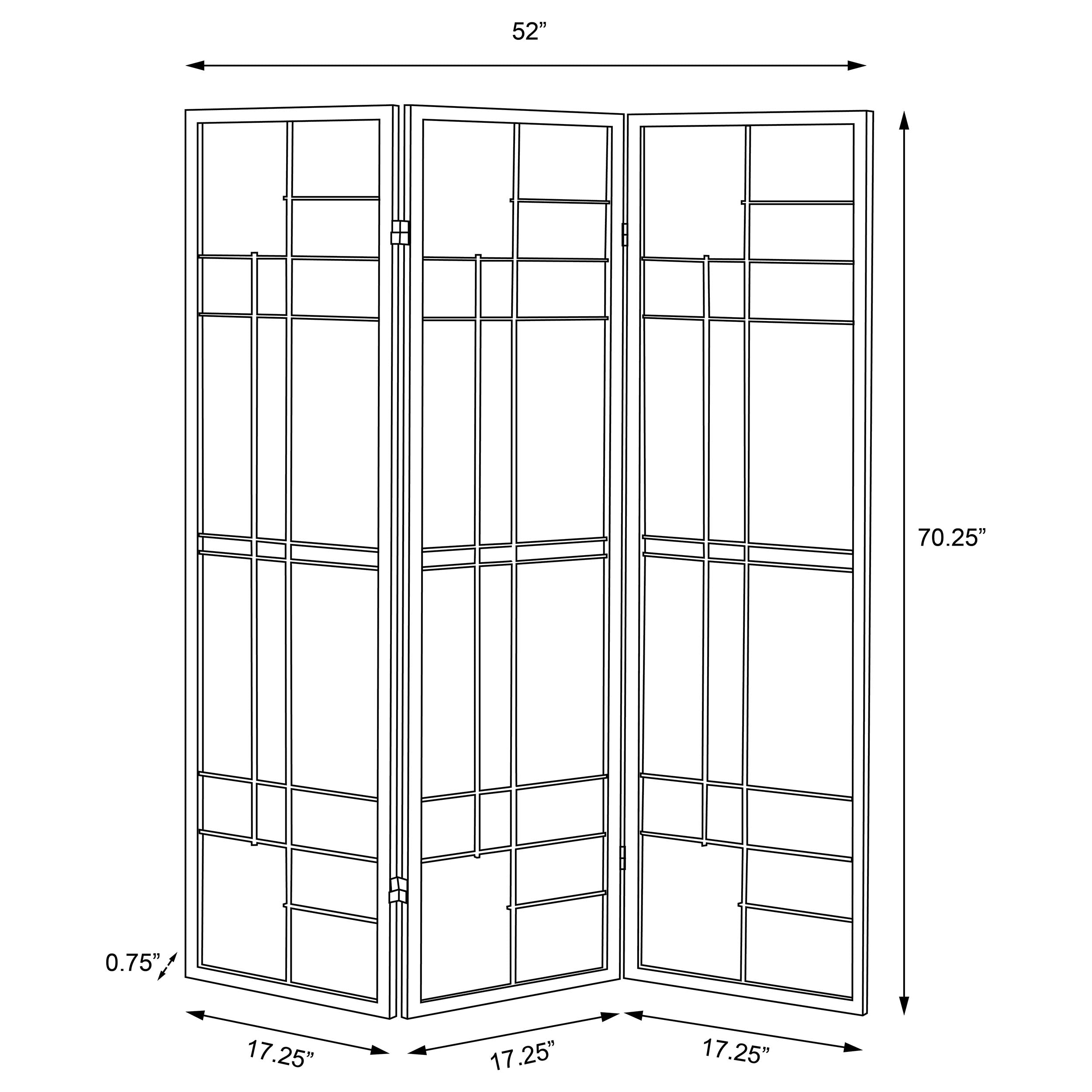 Katerina Three-Panel Room Divider - Joseph's Furniture (East Orange, NJ)