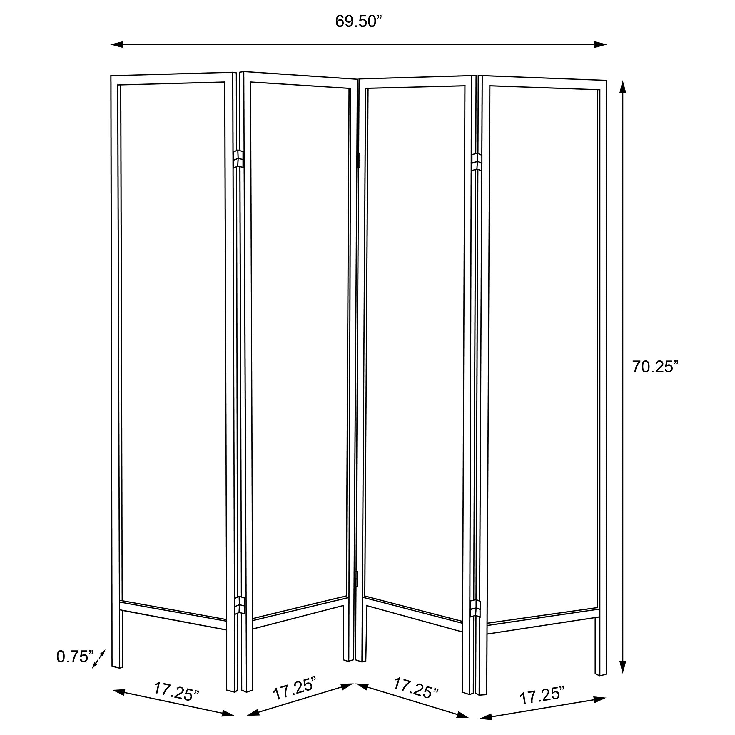 Haidera Four-Panel Room Divider - Joseph's Furniture (East Orange, NJ)