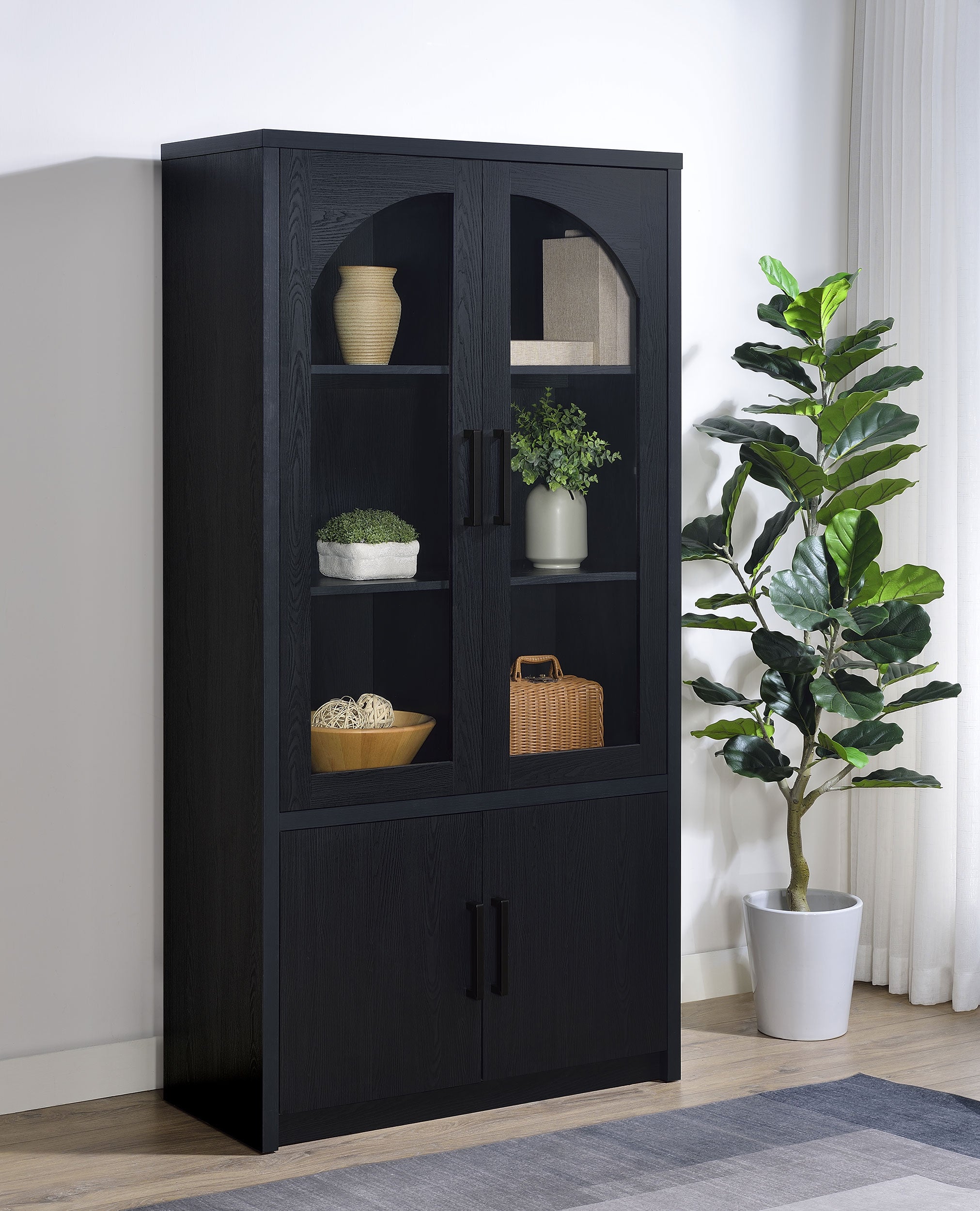 Riva Tall Display Cabinet with LED Lighting