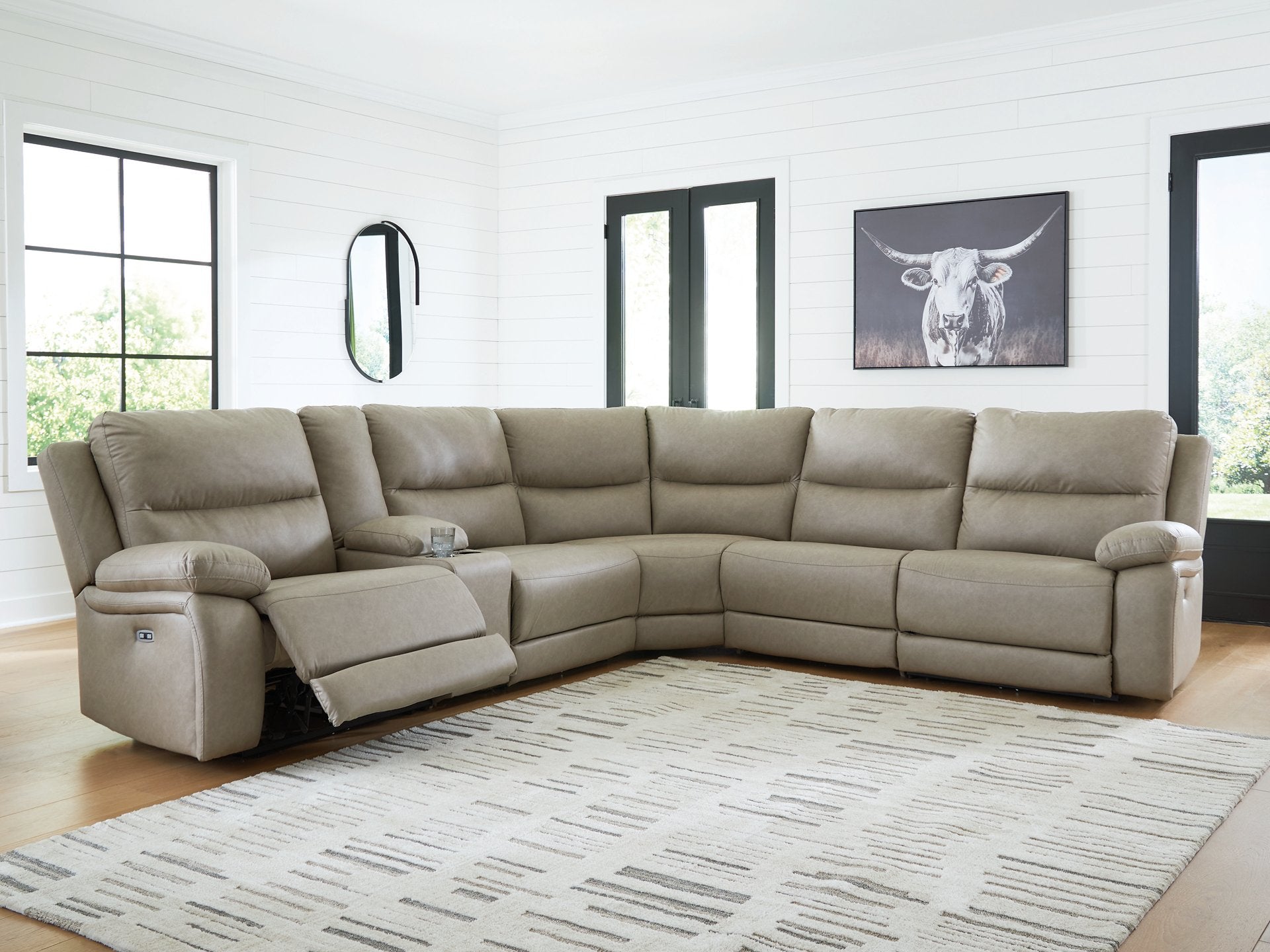 Narwhal Place Reclining Sectional with Storage Console - Joseph's Furniture (East Orange, NJ)