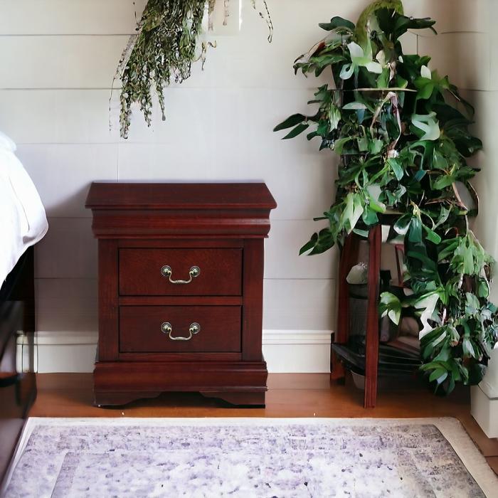 Louis Philippe Cherry Nightstand - Joseph's Furniture (East Orange, NJ)
