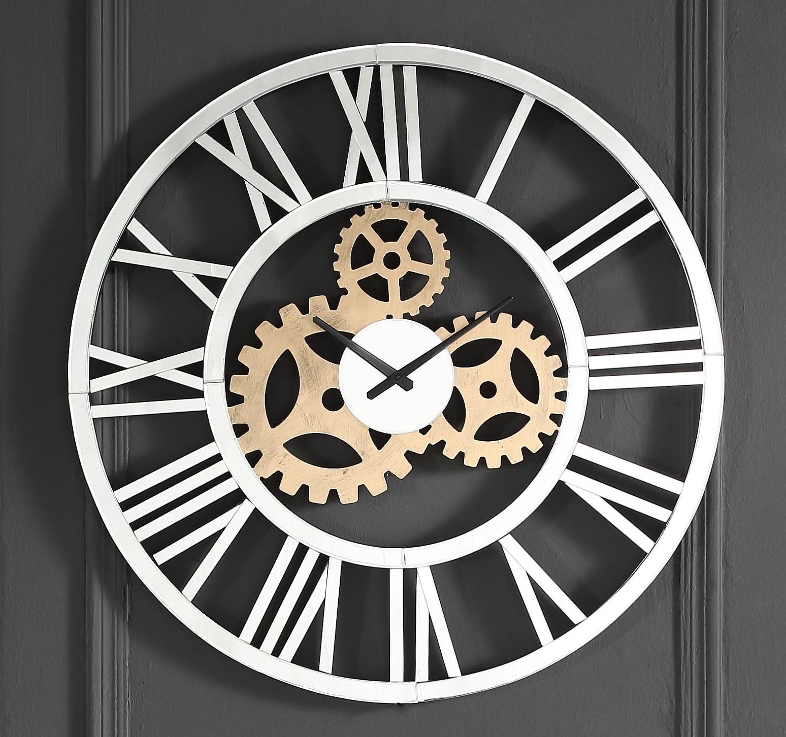 Acilia Mirrored Wall Clock - Joseph's Furniture (East Orange, NJ)