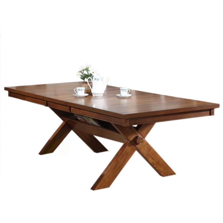 Acme Apollo Trestle Base Rectangular Dining Table in Walnut 70000 - Joseph's Furniture (East Orange, NJ)