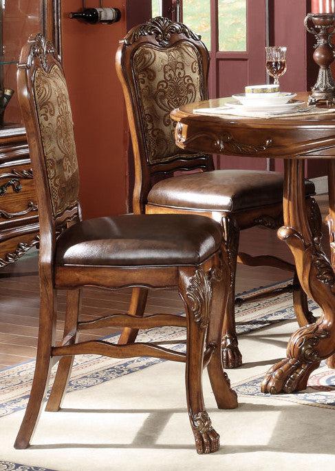 Acme Dresden Counter Height Dining Chairs in Brown Cherry Oak 12162 (Set of 2) - Joseph's Furniture (East Orange, NJ)