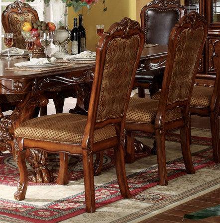 Acme Dresden Pedestal Dining Side Chairs in Brown Cherry Oak 12153 (Set of 2) - Joseph's Furniture (East Orange, NJ)
