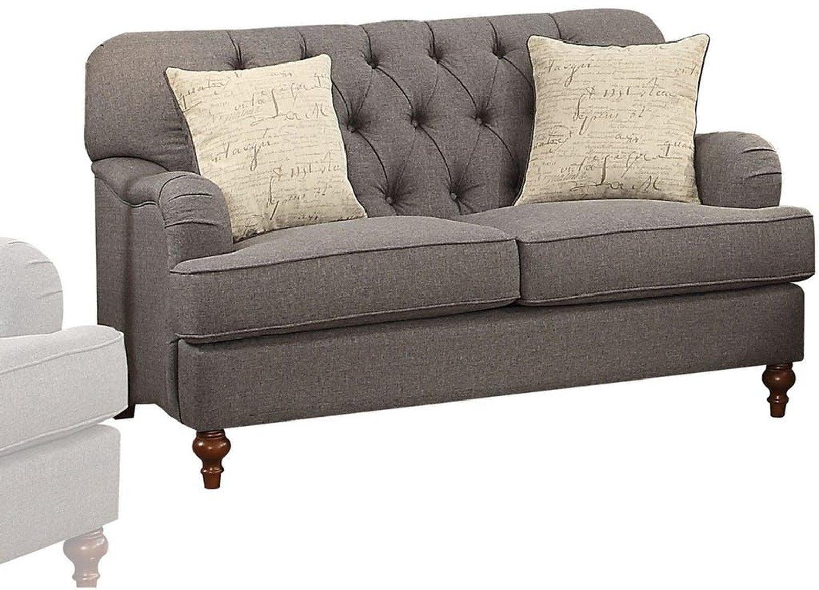 Acme Furniture Alianza Loveseat in Dark Gray 53691 - Joseph's Furniture (East Orange, NJ)