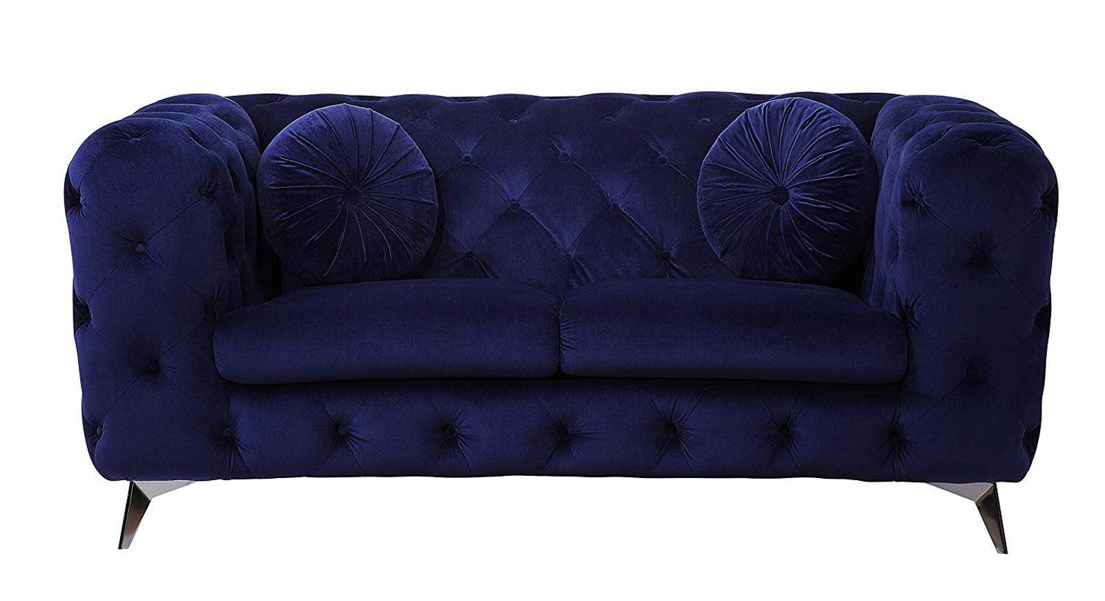 Acme Furniture Atronia Loveseat in Blue 54901 - Joseph's Furniture (East Orange, NJ)