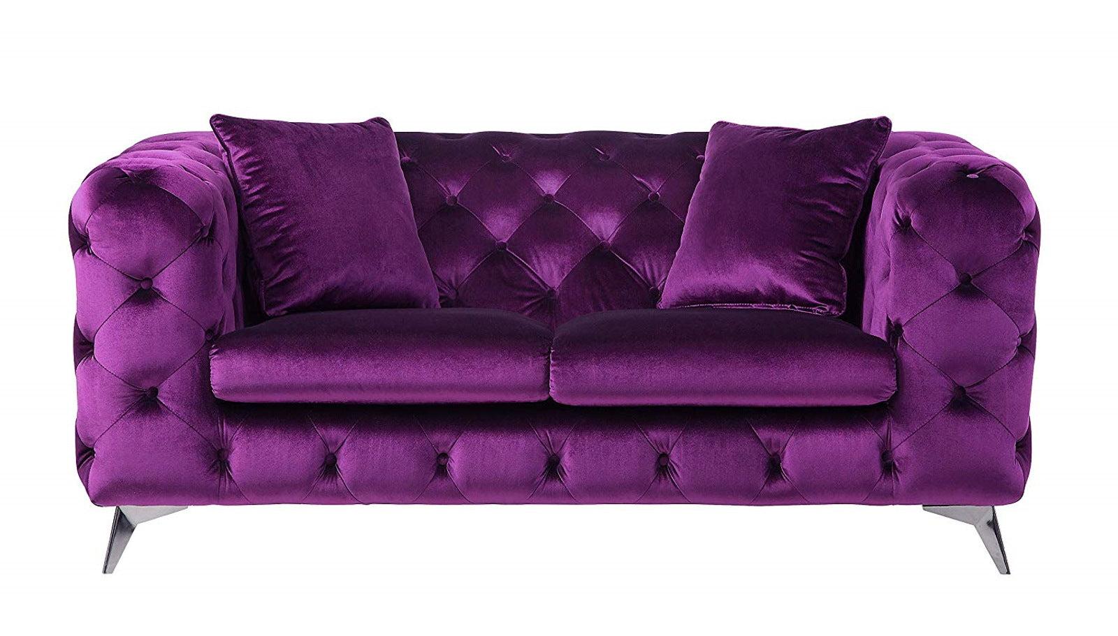Acme Furniture Atronia Loveseat in Purple 54906 - Joseph's Furniture (East Orange, NJ)
