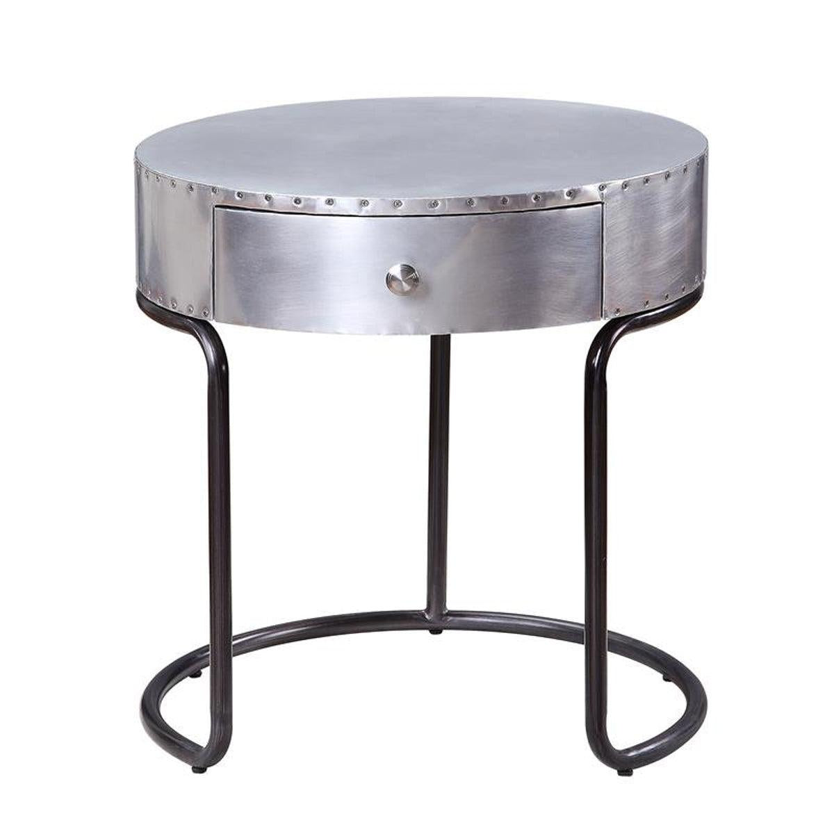 Acme Furniture Brancaster End Table in Aluminum 84882 - Joseph's Furniture (East Orange, NJ)