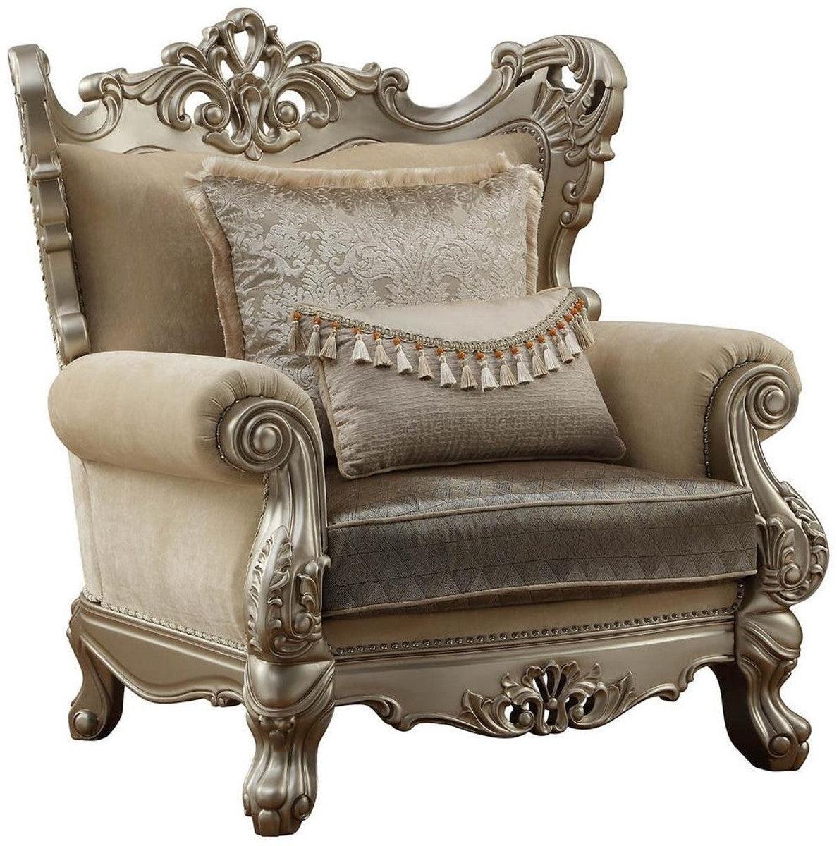 Acme Furniture Ranita Chair in Champagne 51042 - Joseph's Furniture (East Orange, NJ)