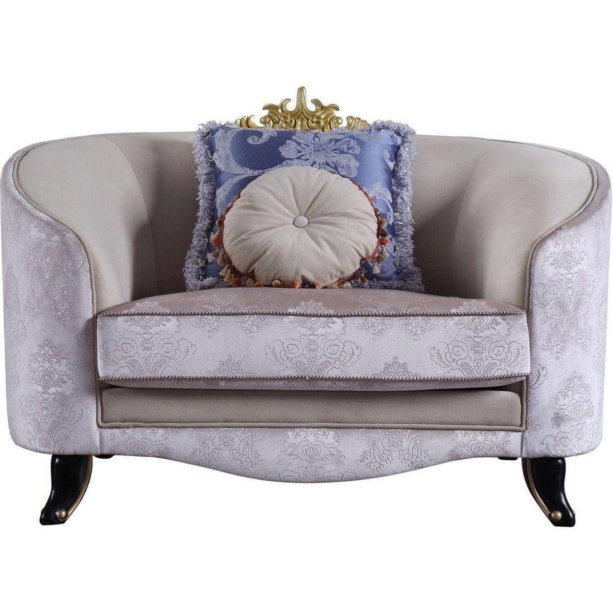Acme Furniture Sheridan Chair in Cream 53947 - Joseph's Furniture (East Orange, NJ)