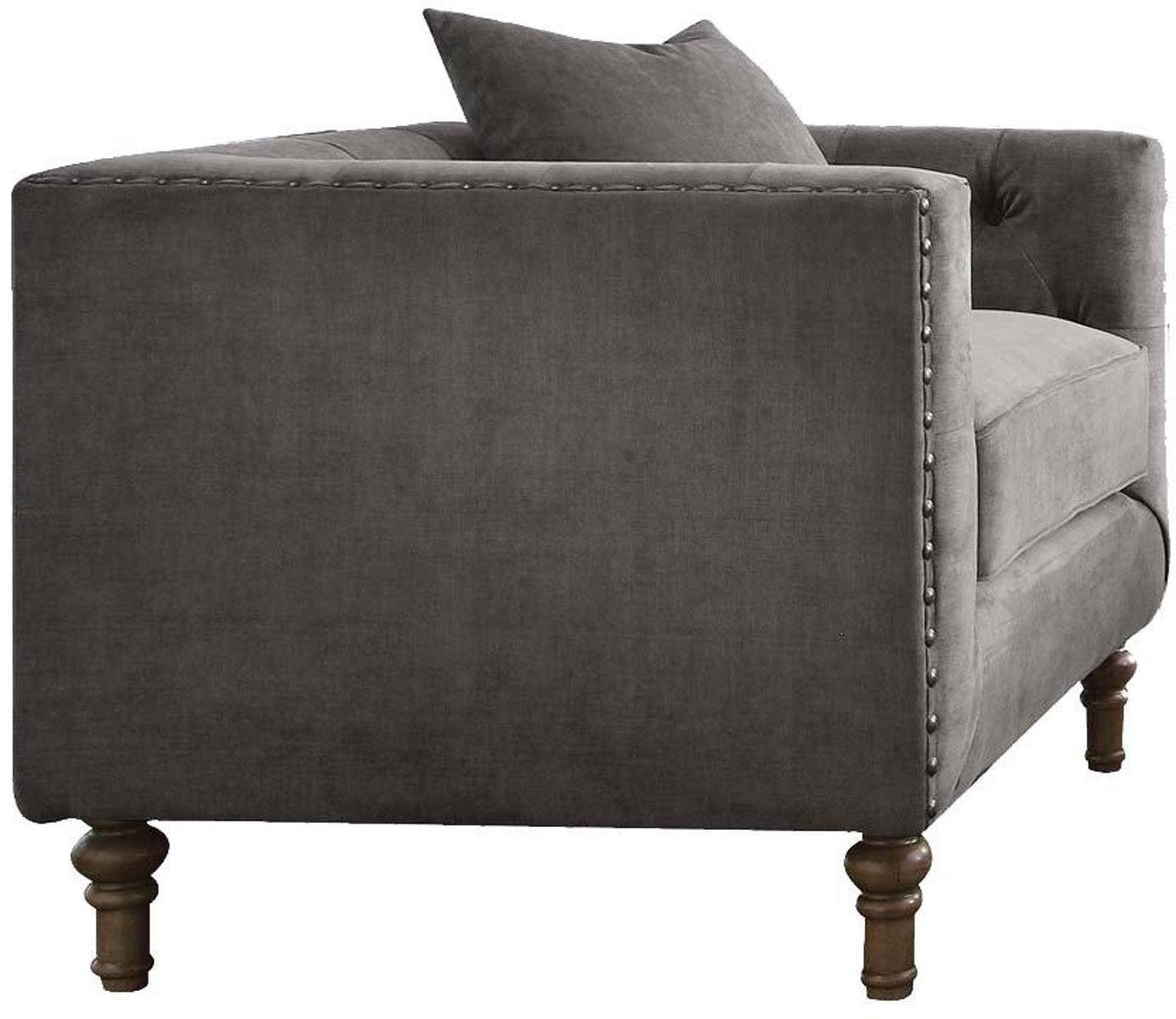 Acme Furniture Sidonia Arm Chair in Gray Velvet 53582 - Joseph's Furniture (East Orange, NJ)