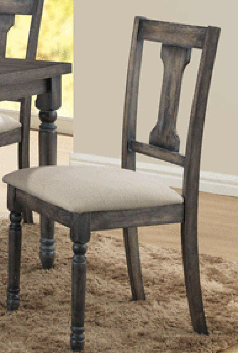 Acme Furniture Wallace Side Chair in Tan and Weathered Gray (Set of 2) 71437 - Joseph's Furniture (East Orange, NJ)