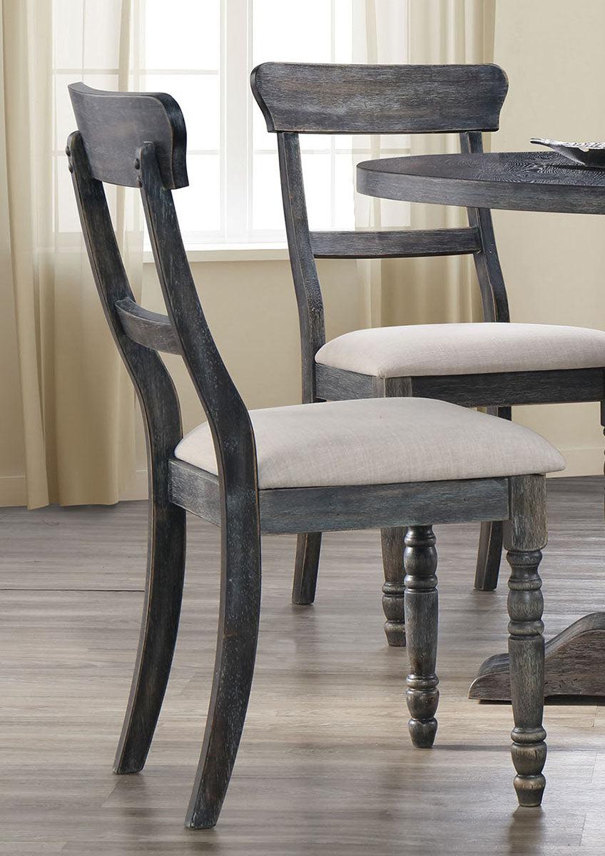 Acme Furniture Wallace Side Chair in Light Brown and Weathered Gray (Set of 2) 74642 - Joseph's Furniture (East Orange, NJ)