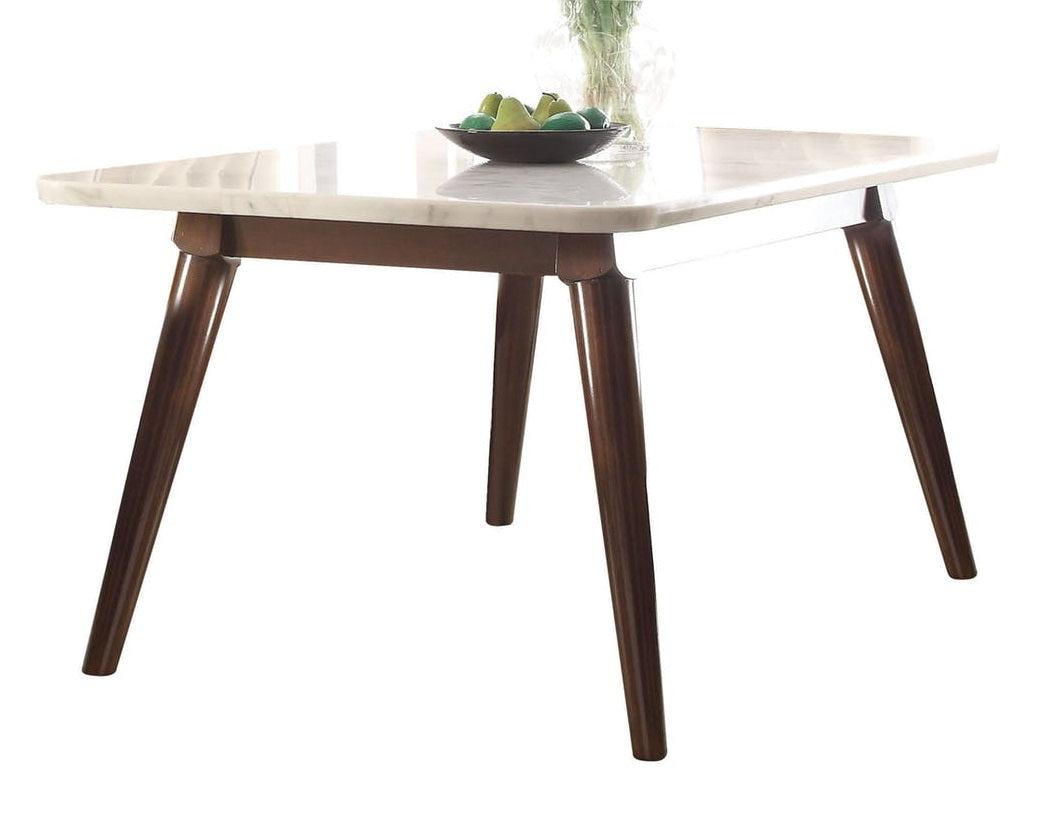 Acme Gasha Dining Table in White/Walnut 72820 - Joseph's Furniture (East Orange, NJ)