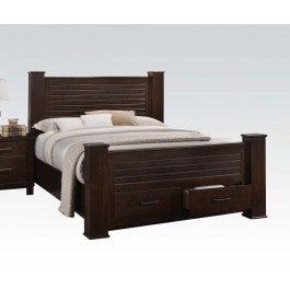 Acme Panang Queen Bed w/ Storage in Mahogany 23370Q - Joseph's Furniture (East Orange, NJ)